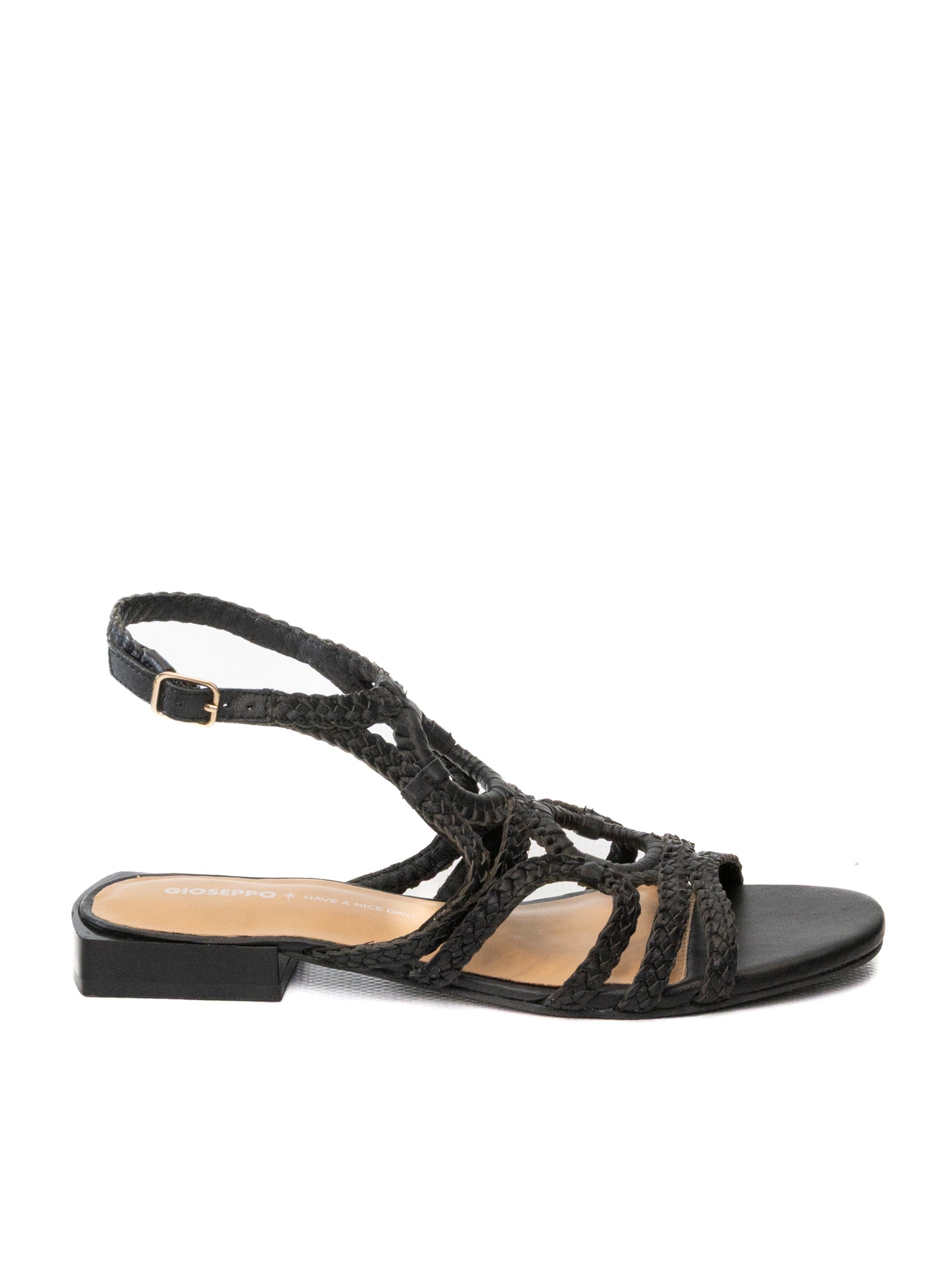 GIOSEPPO Sandalo intrecciato nero 75455 BIRCH-NERO