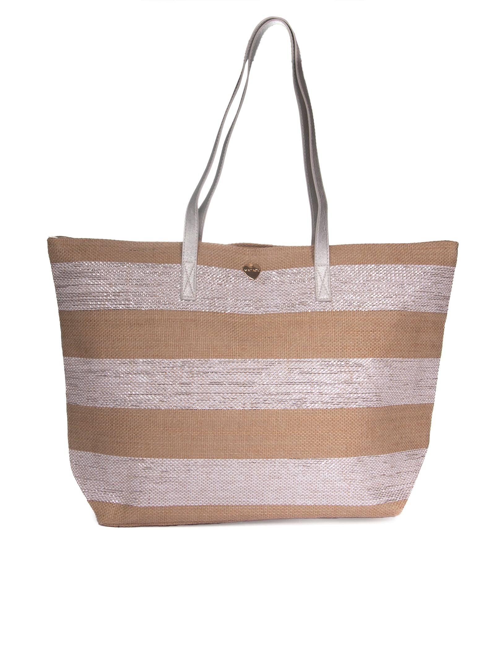 HATYOU Shopping raffia argento BP0302 LUREX-ARGENTO