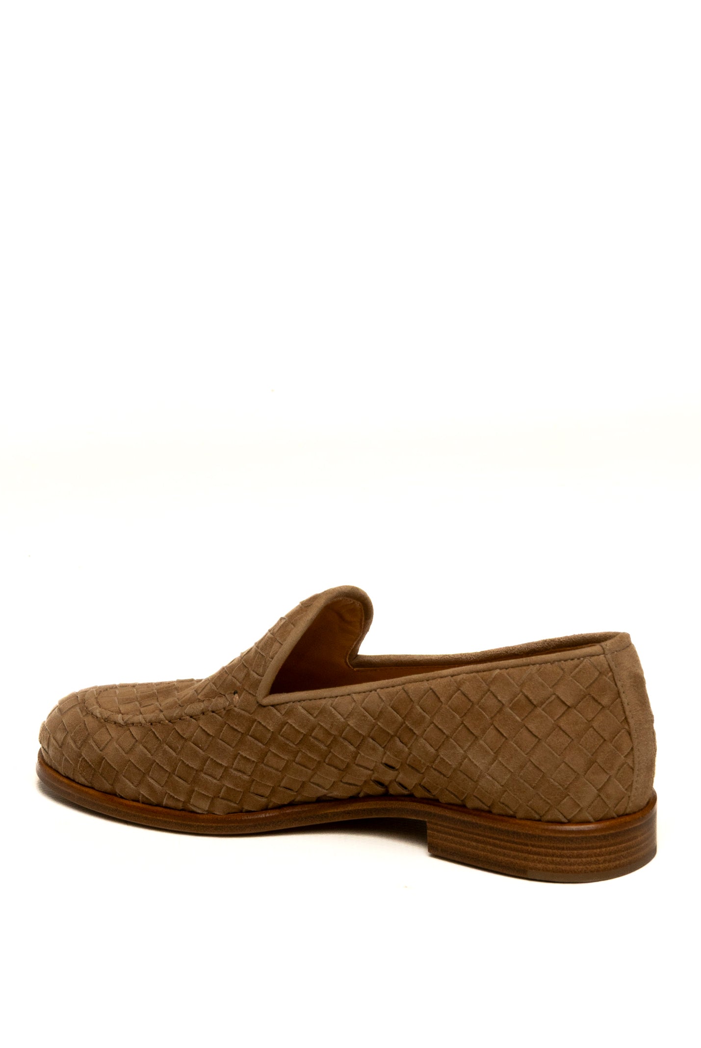 FRANCO RUSSO Mocassino camoscio intrecciato chestnut 9907 CAM-CHESTNUT