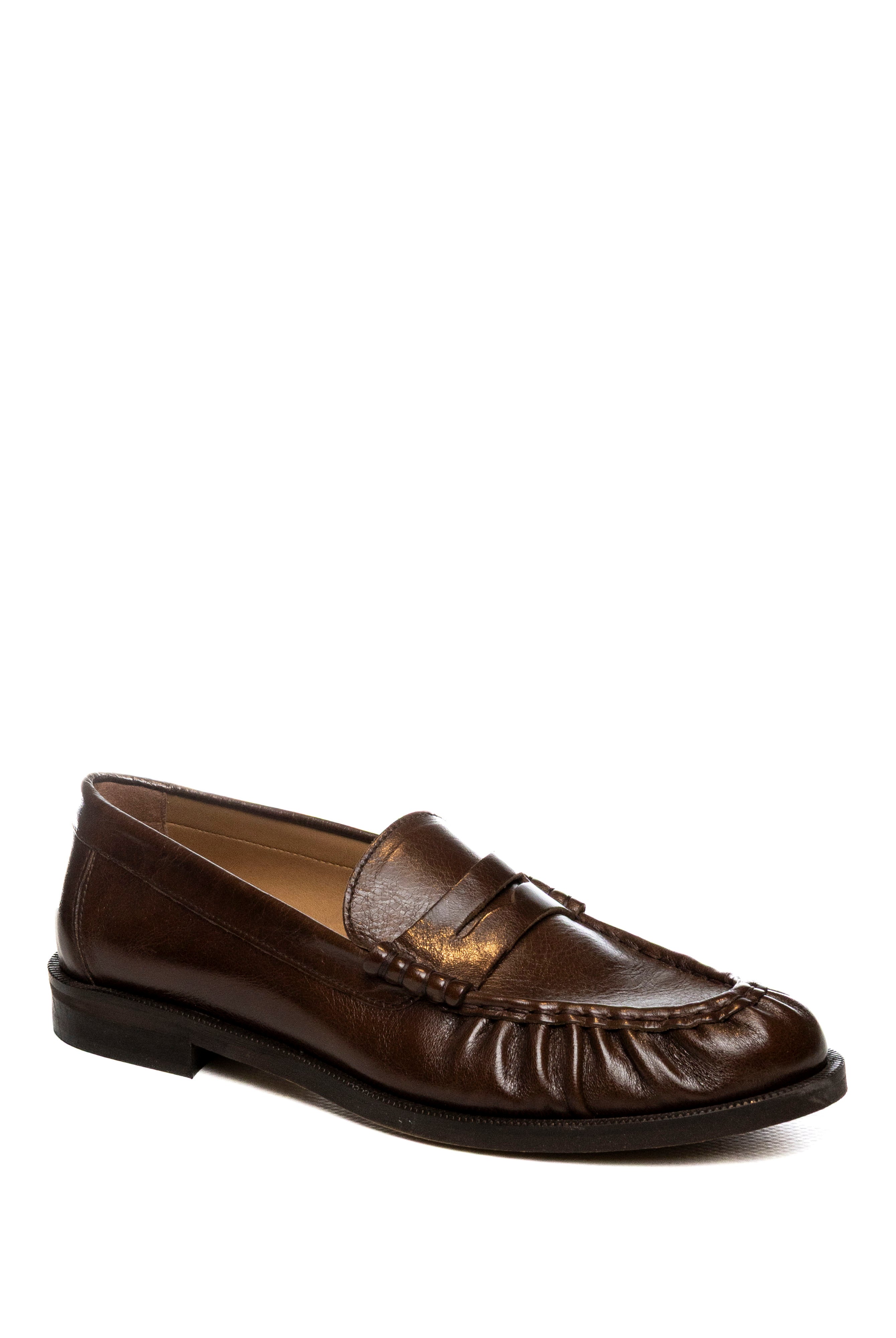 GISEL MOIRE mocassino pelle marrone MADD VIT-MARRONE