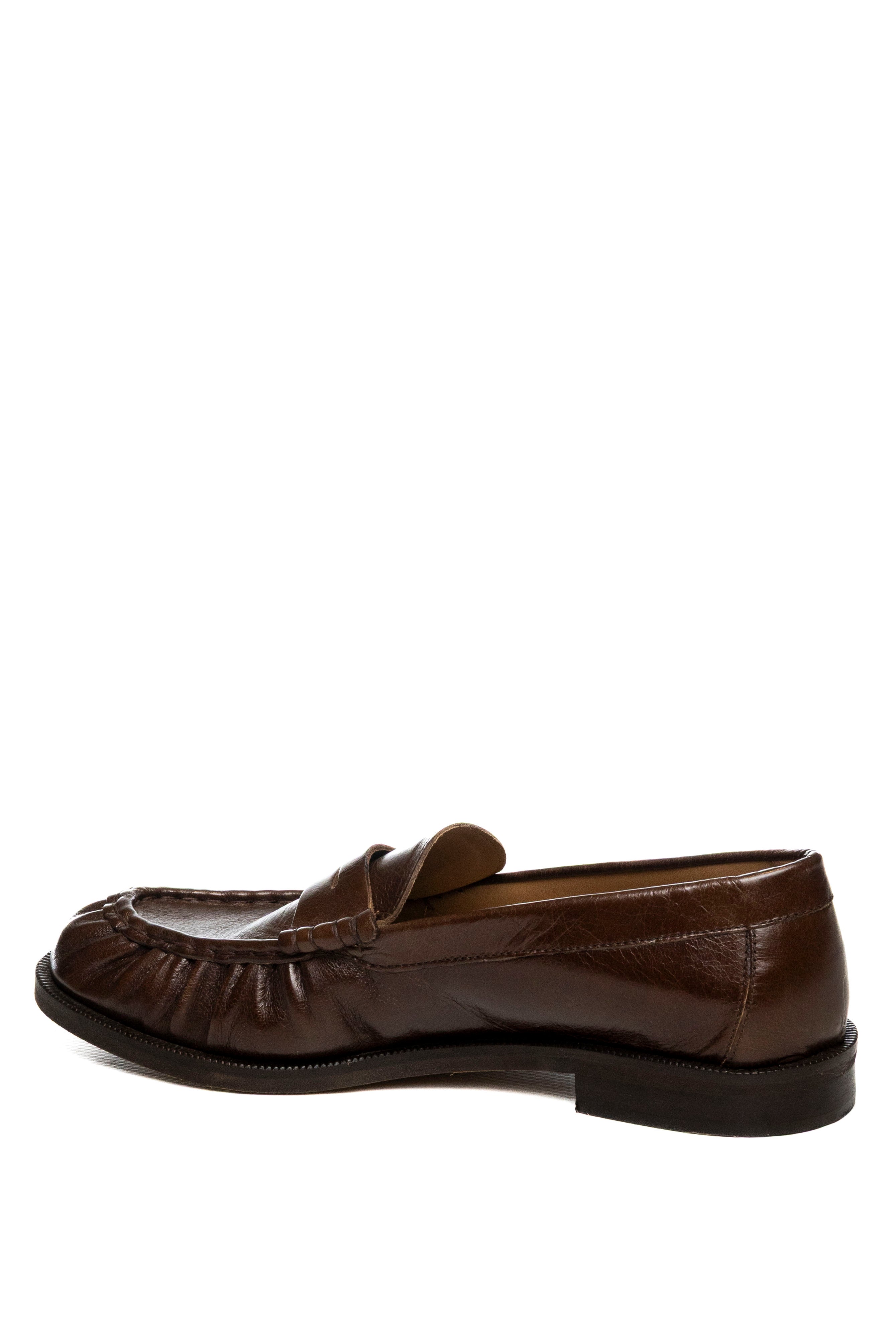 GISEL MOIRE mocassino pelle marrone MADD VIT-MARRONE