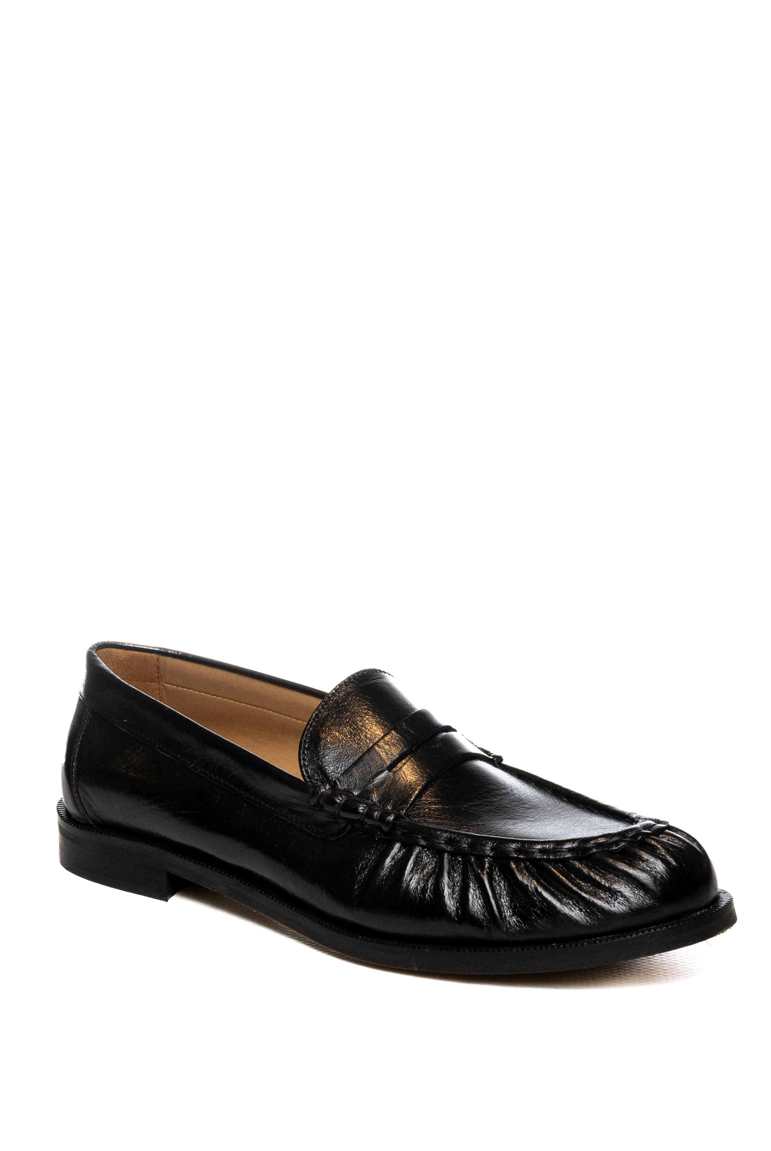 GISEL MOIRE mocassino pelle nero MADD VIT-NERO