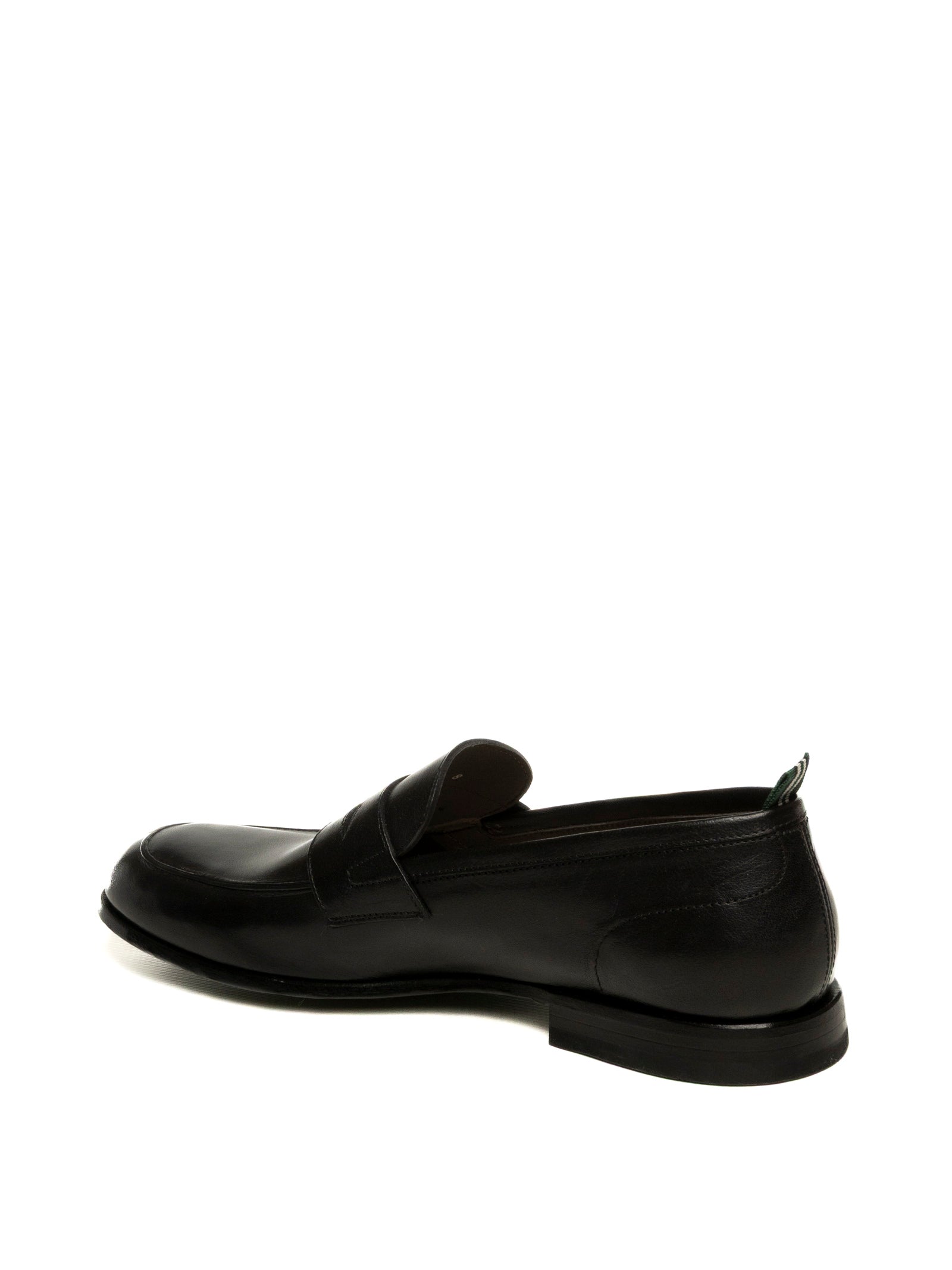 GREEN GEORGE Mocassino pelle nero 1075 RUSTIC-NERO
