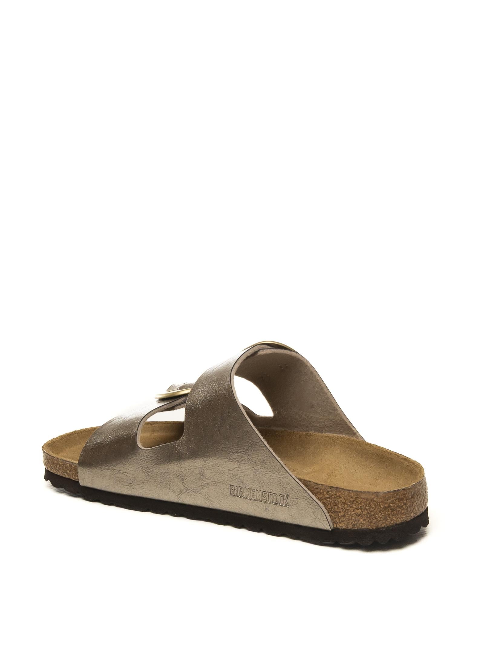 BIRKENSTOCK Sandalo big buckle laminato platino ARIZONA BIG BUCKLE 1020882-GRACEFUL