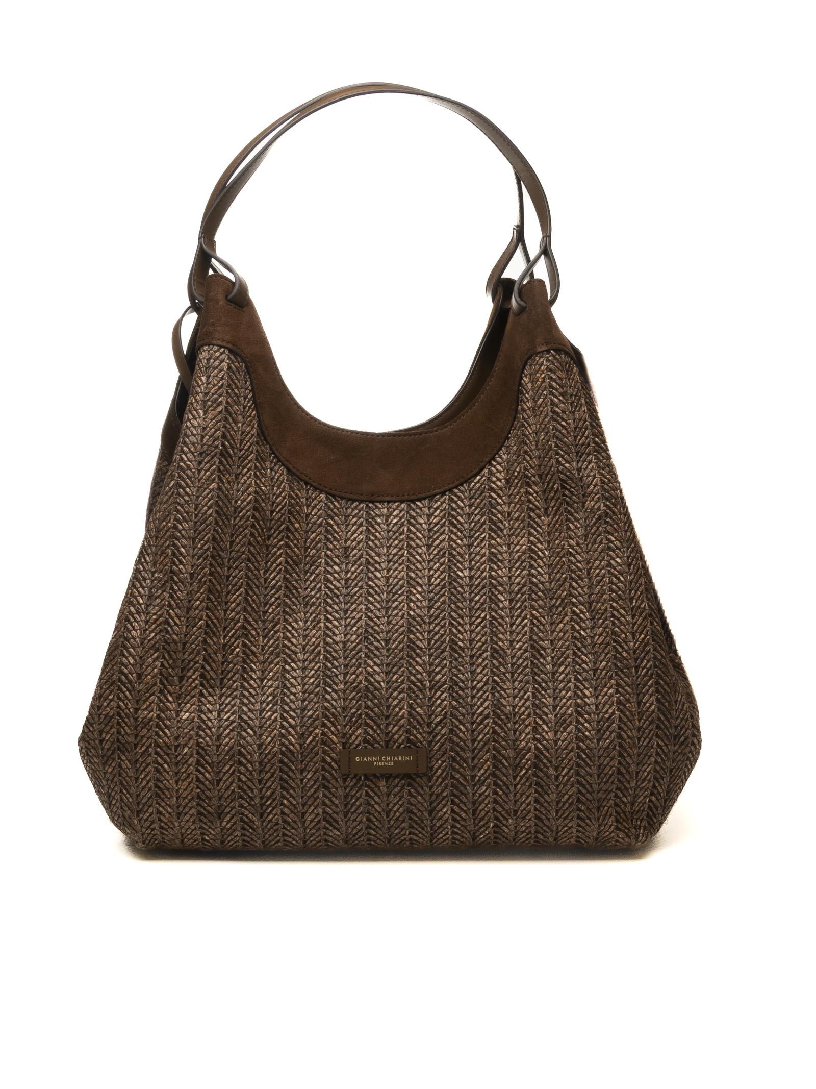 GIANNI CHIARINI borsa a spalla dua marrone scuro 12340 DUA-13840