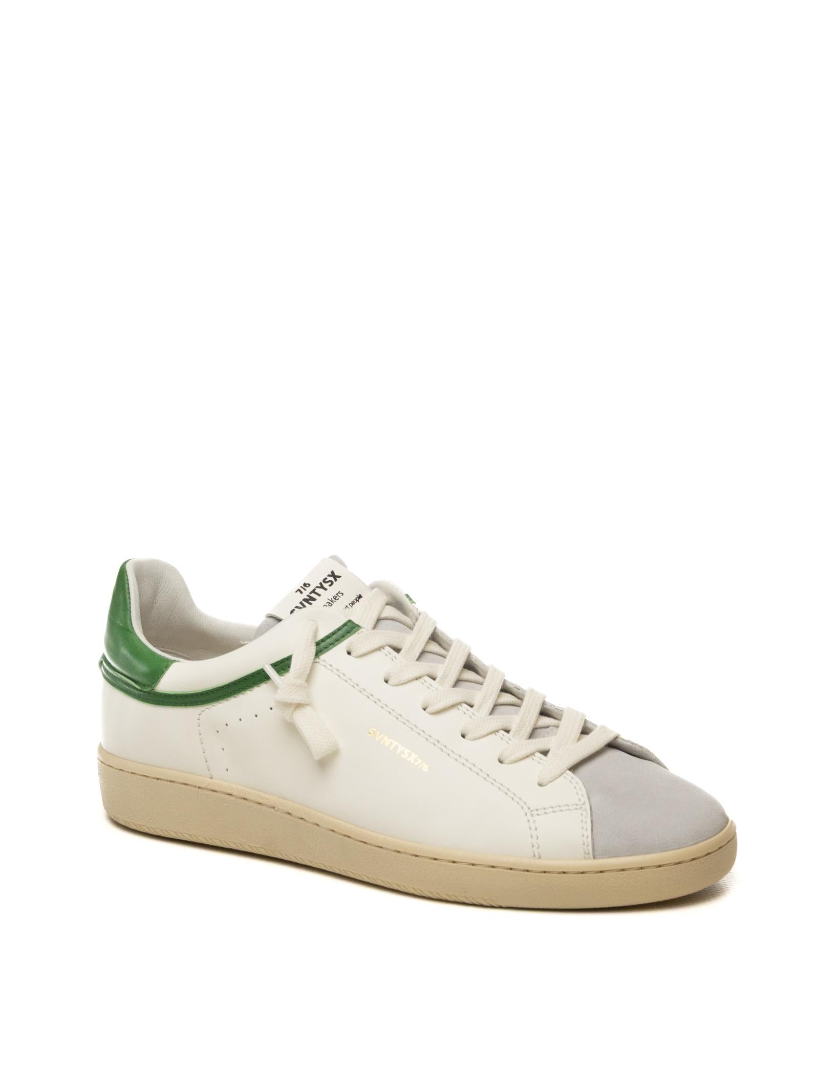 THE 76 Sneaker jump bianco/verde JUMP U PELLE-BIA/VER