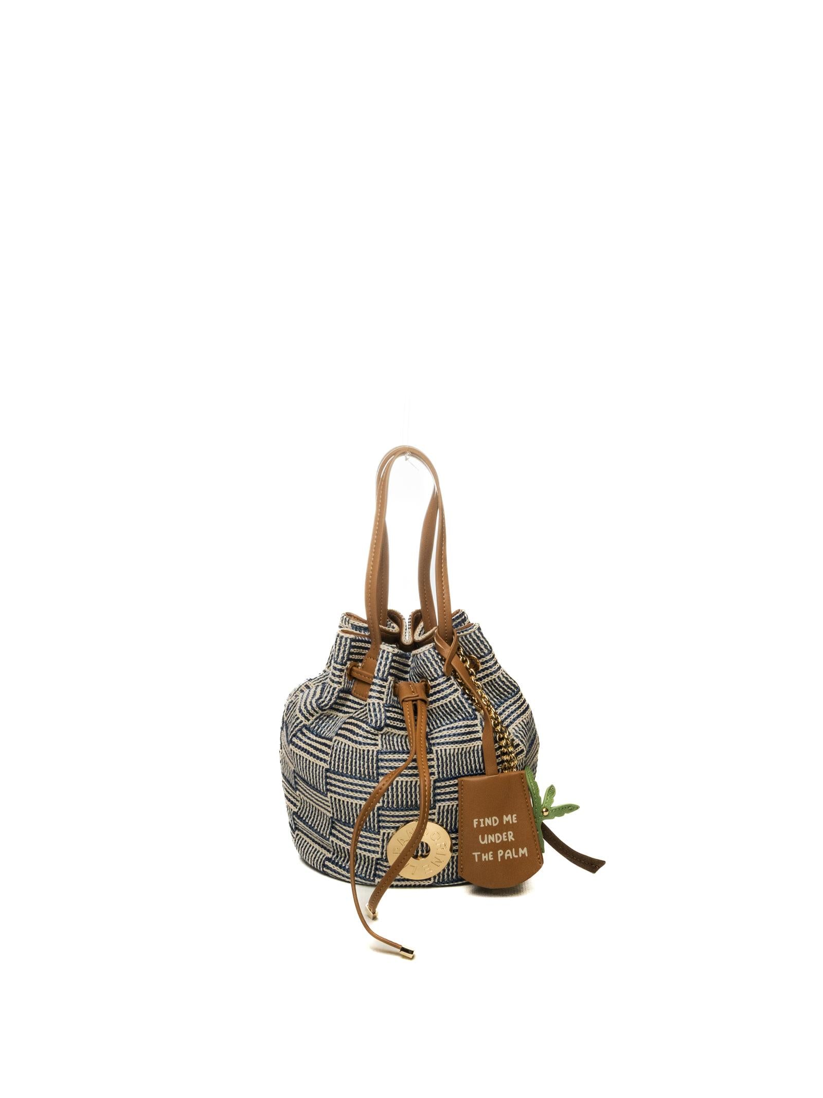 LE PANDORINE borsa a mano miriam blu/marrone PS2627B38 MIRIAM-C33