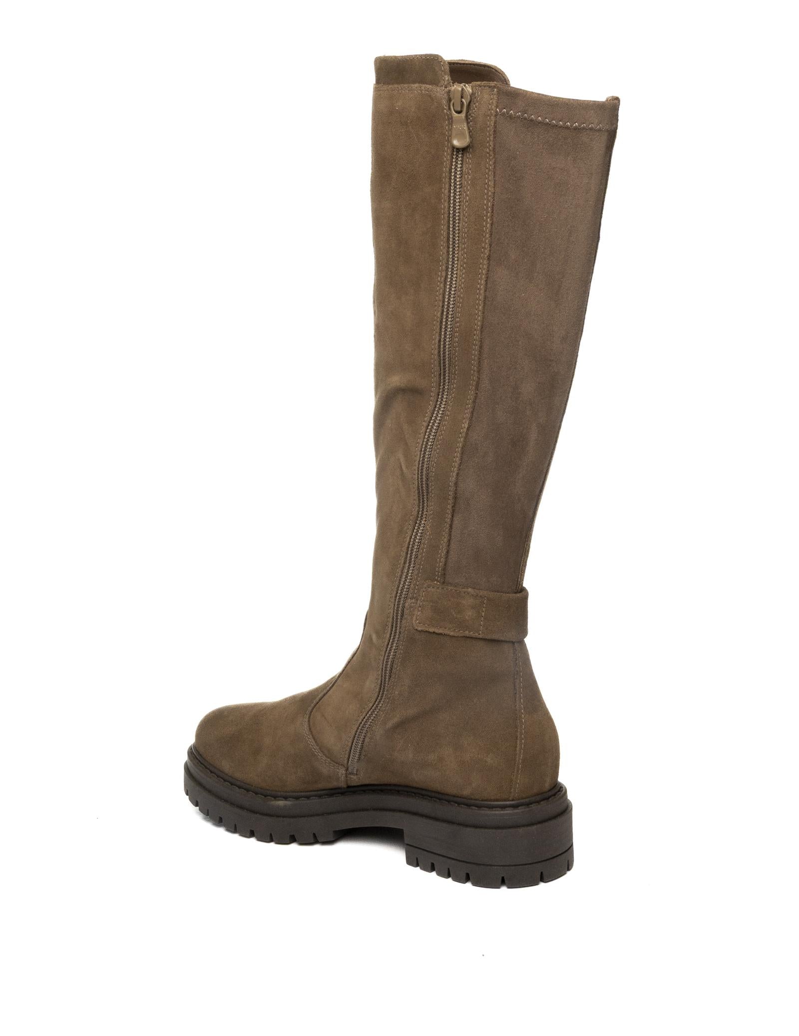 NERO GIARDINI Stivale camoscio taupe 514843 VELOUR-SPAGO