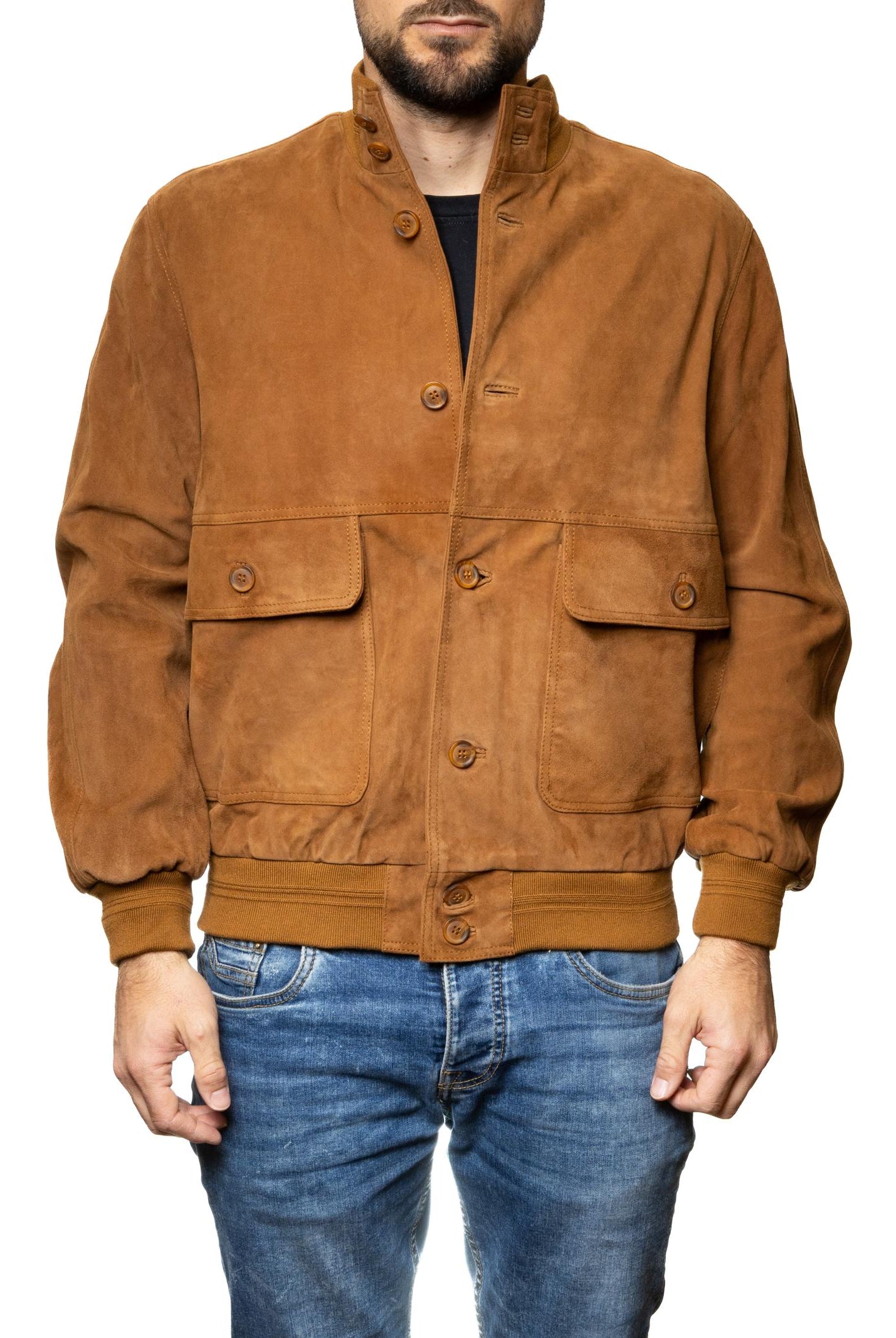 PK BY PASKAL giubbino camoscio caramello 003 CAM-WHISKY