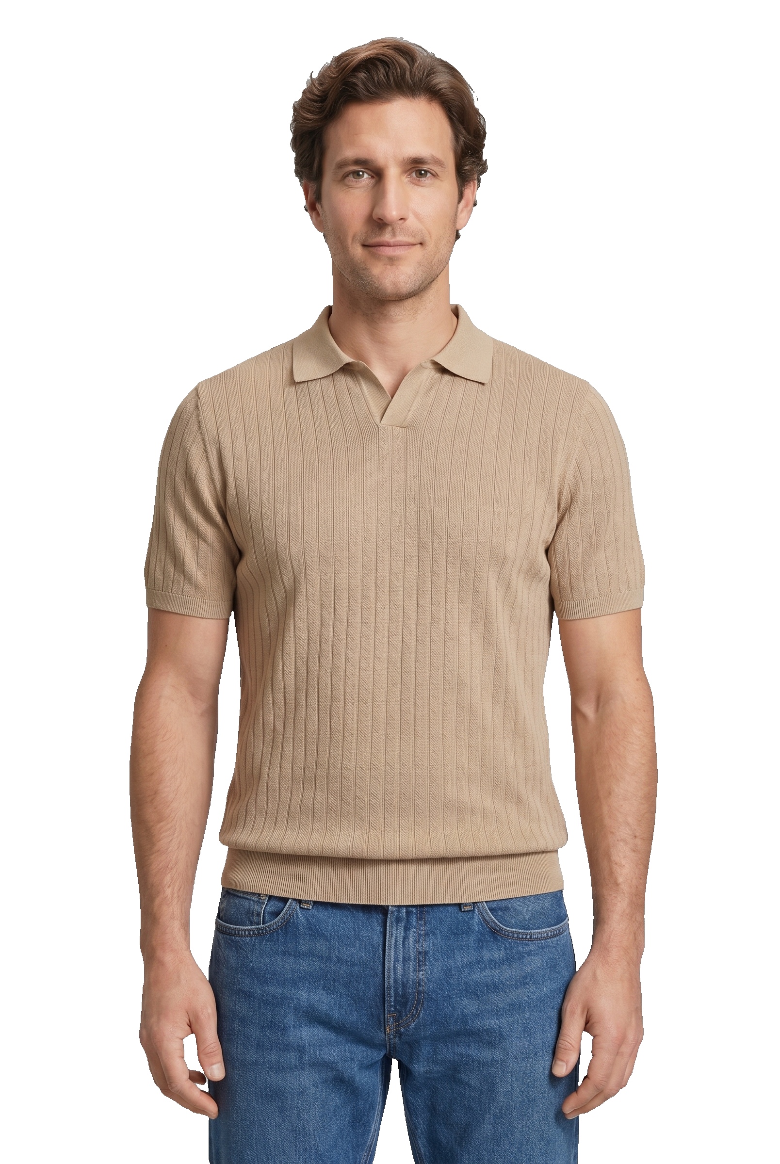 PEOPLE OF SHIBUYA polo cotone marrone RAZUBERI DONGQI-220