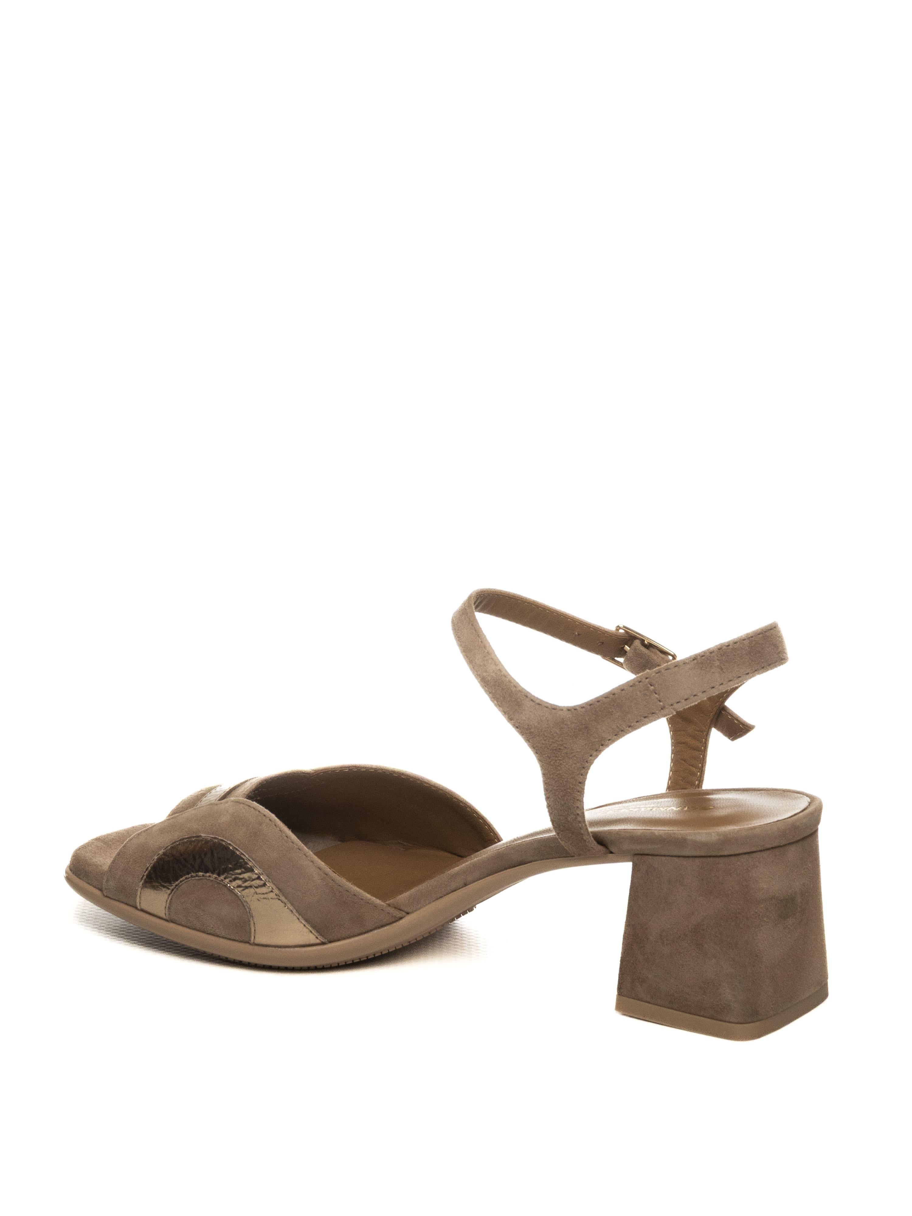 GIANMARCO SORELLI sandalo camoscio taupe/oro 2067 CAM-TAUPE/ORO