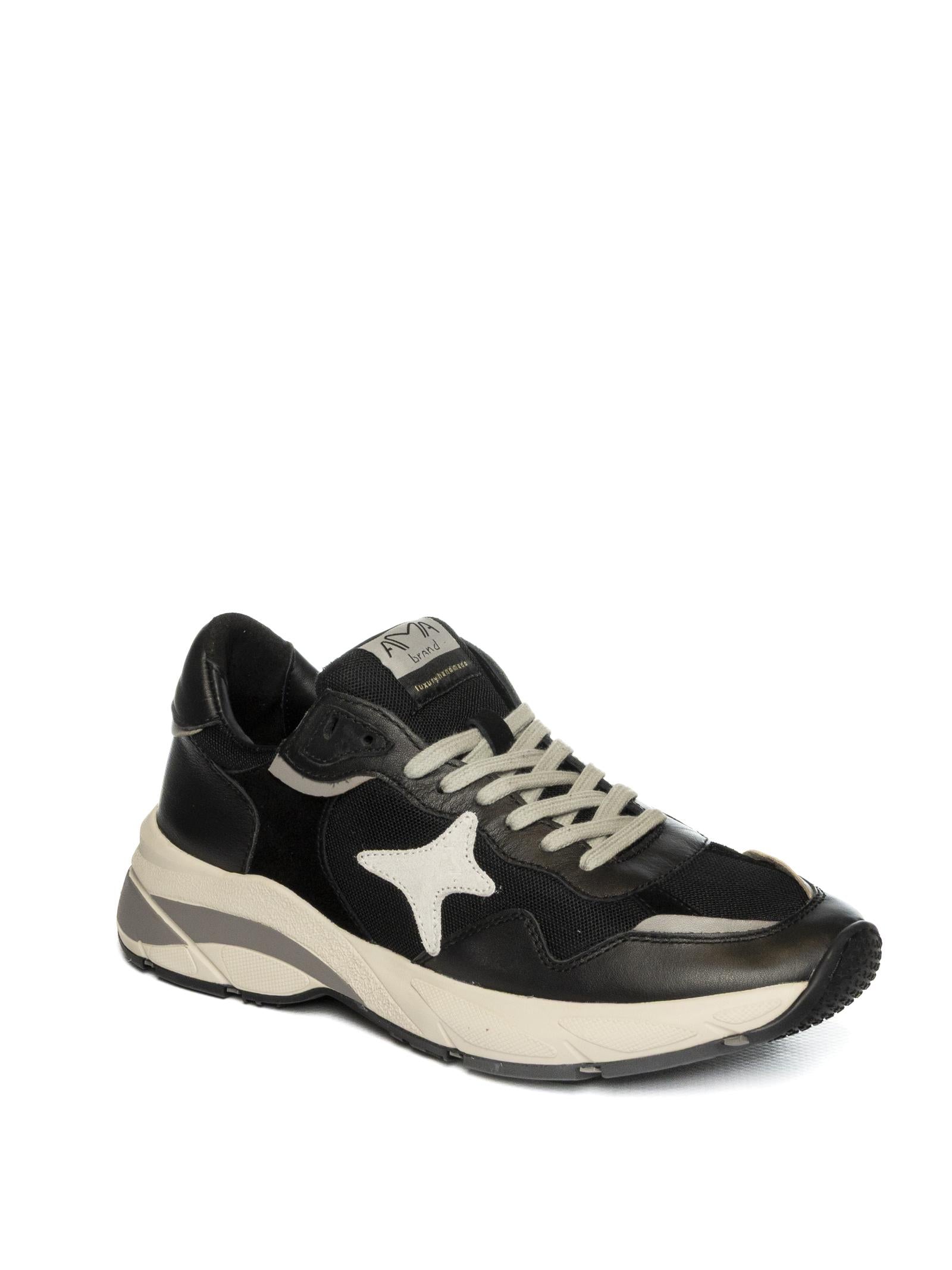 AMA BRAND DELUXE Sneaker moon camoscio nero MOON U 4450-NERO