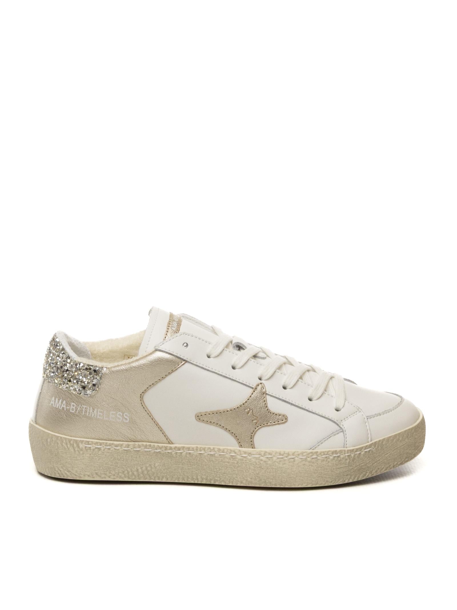 AMA BRAND DELUXE Sneaker time bianco/argento TIME 4606-BIA/ARG