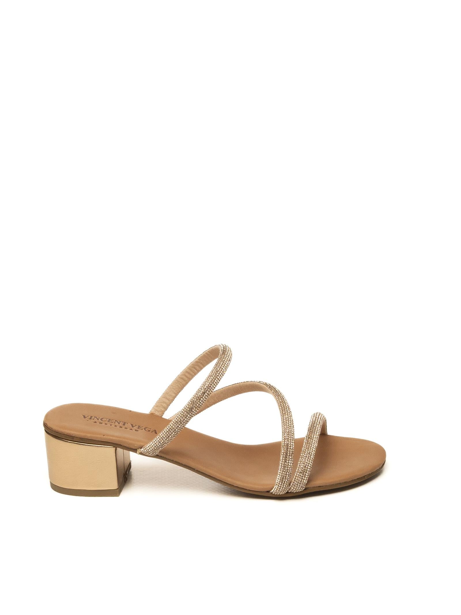 VINCENT VEGA Sandalo strip champagne PS408 STRIP-CHAMPAGNE