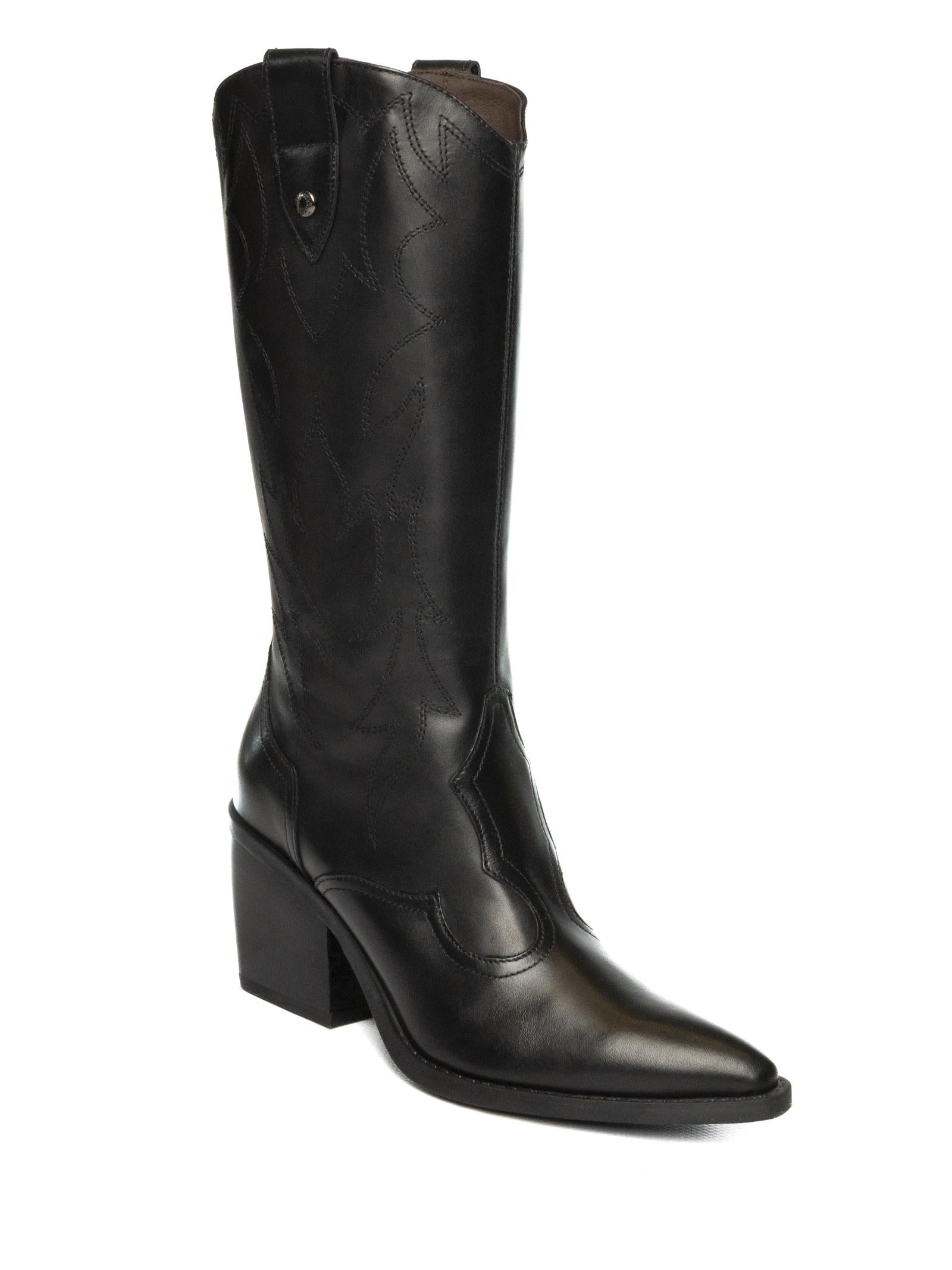 NERO GIARDINI Stivale texano pelle nero 013274 GUANTO-NERO