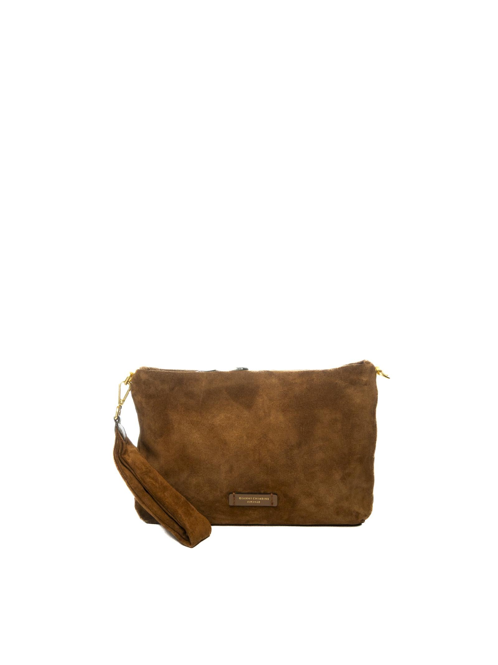 GIANNI CHIARINI borsa a spalla brenda marrone 12045 BRENDA-099