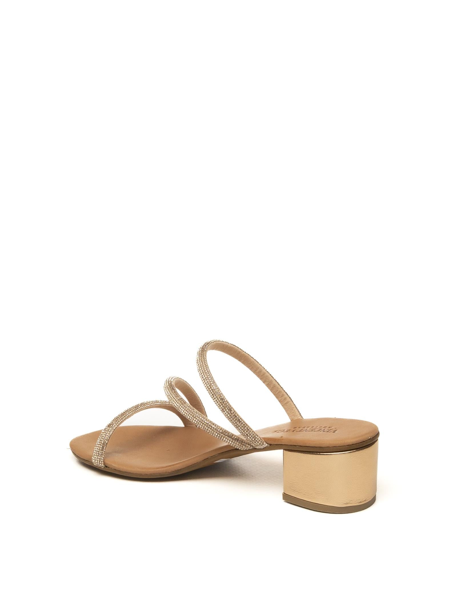 VINCENT VEGA Sandalo strip champagne PS408 STRIP-CHAMPAGNE