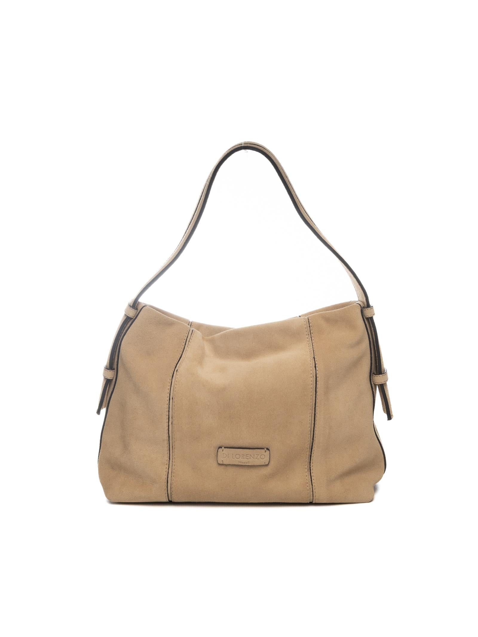 DI LORENZO borsa a spalla alice beige ALICE CAMOSCIO-DESERTO