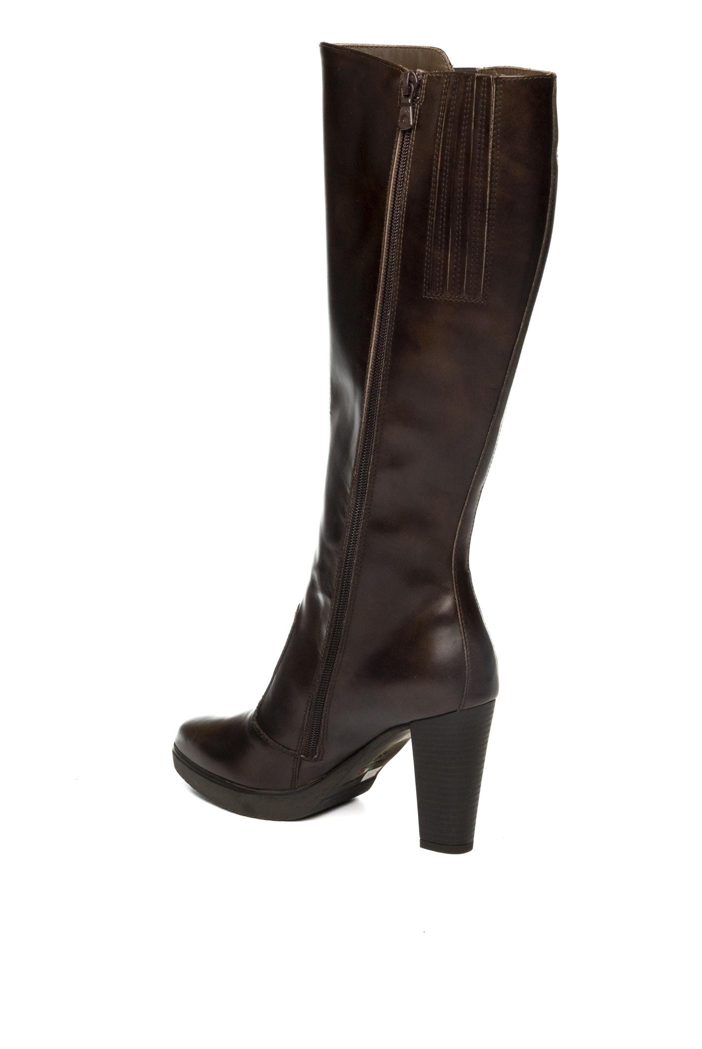 NERO GIARDINI Stivale pelle moro 514611 MANOLETE-T.MORO