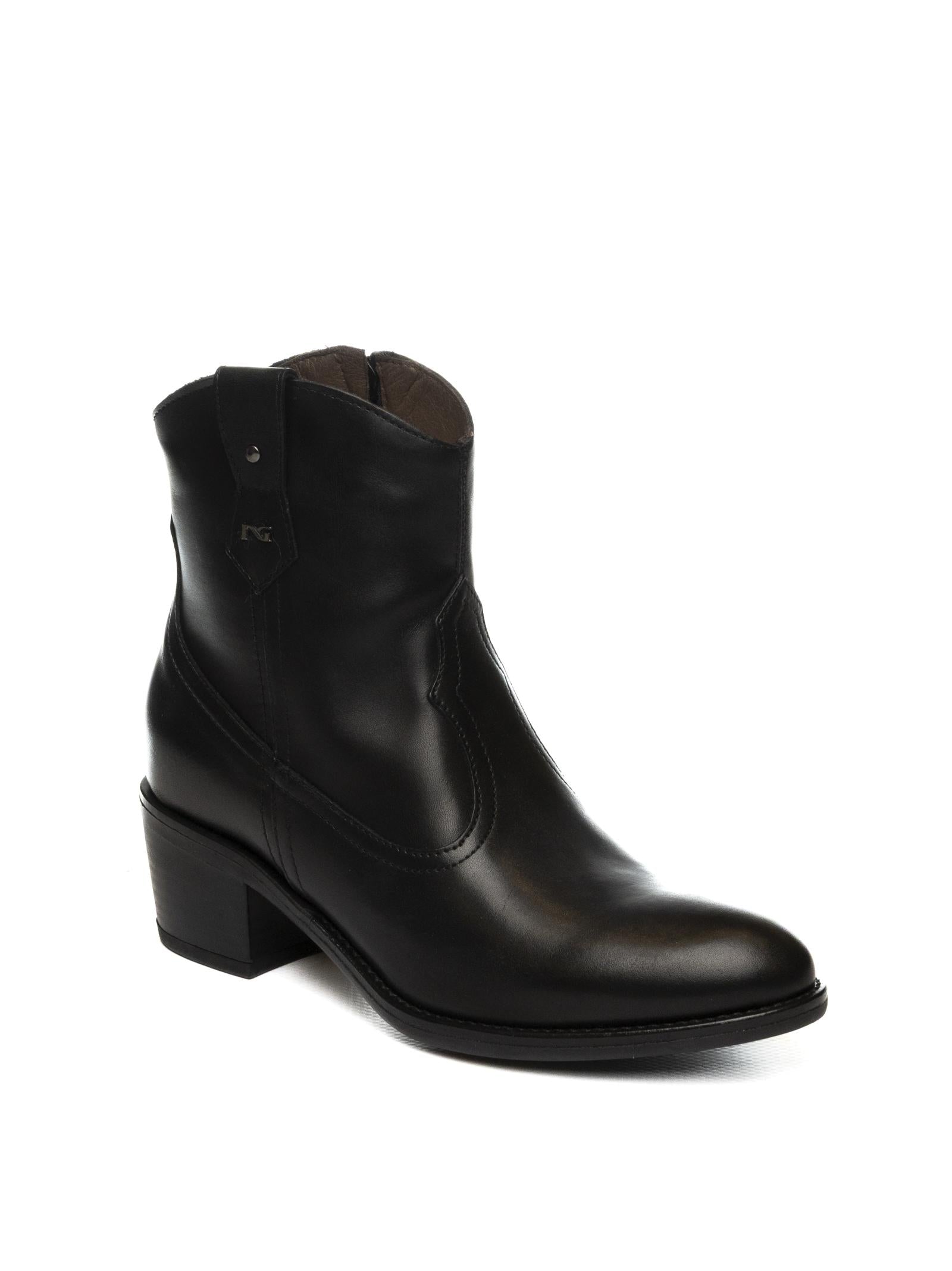 NERO GIARDINI tronchetto pelle nero 513903 GUANTO-NERO