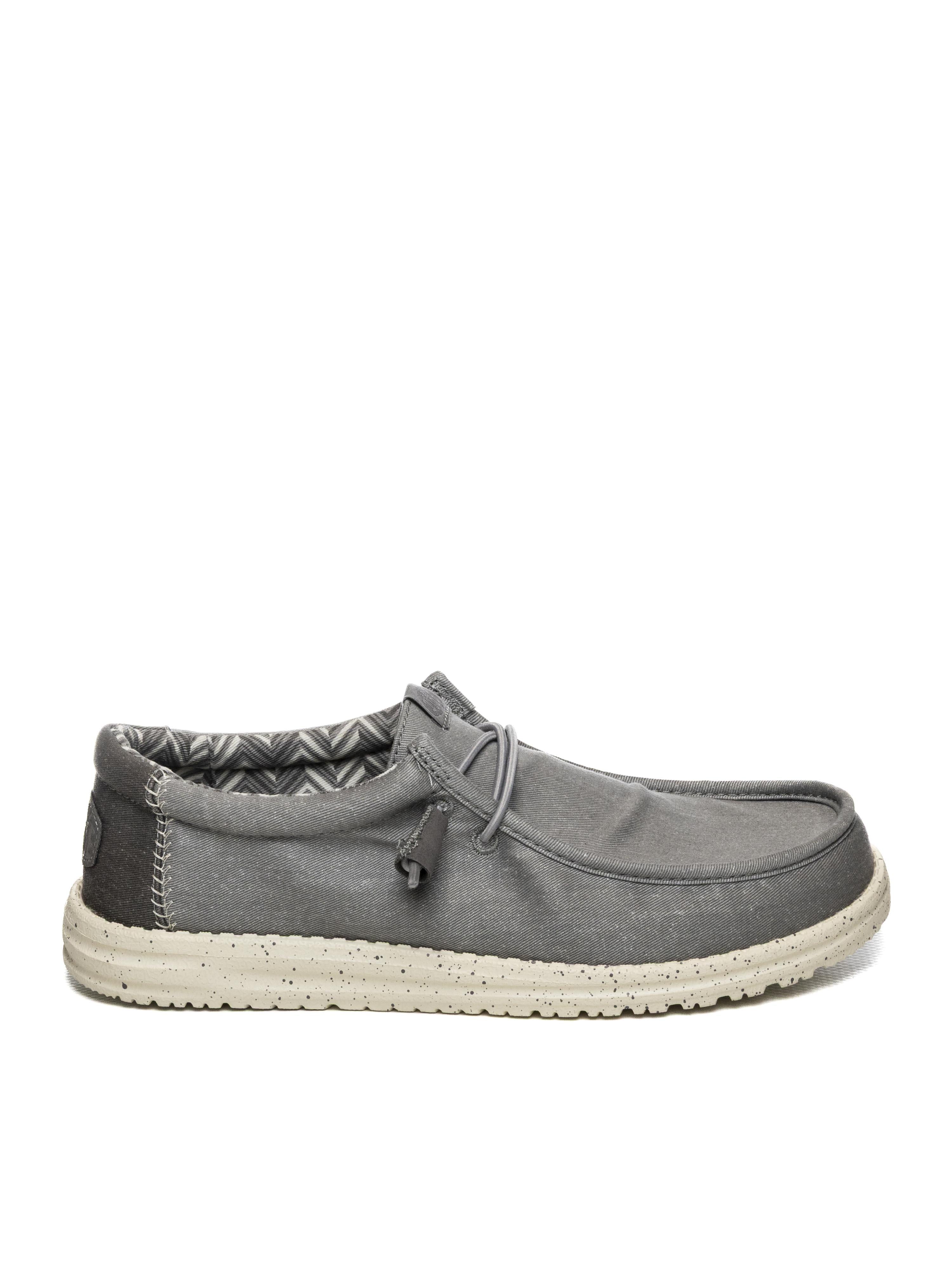 HEY DUDE Slip on wally stretch canvas grigio 40700 WALLY STRETCH CANVAS-1XA