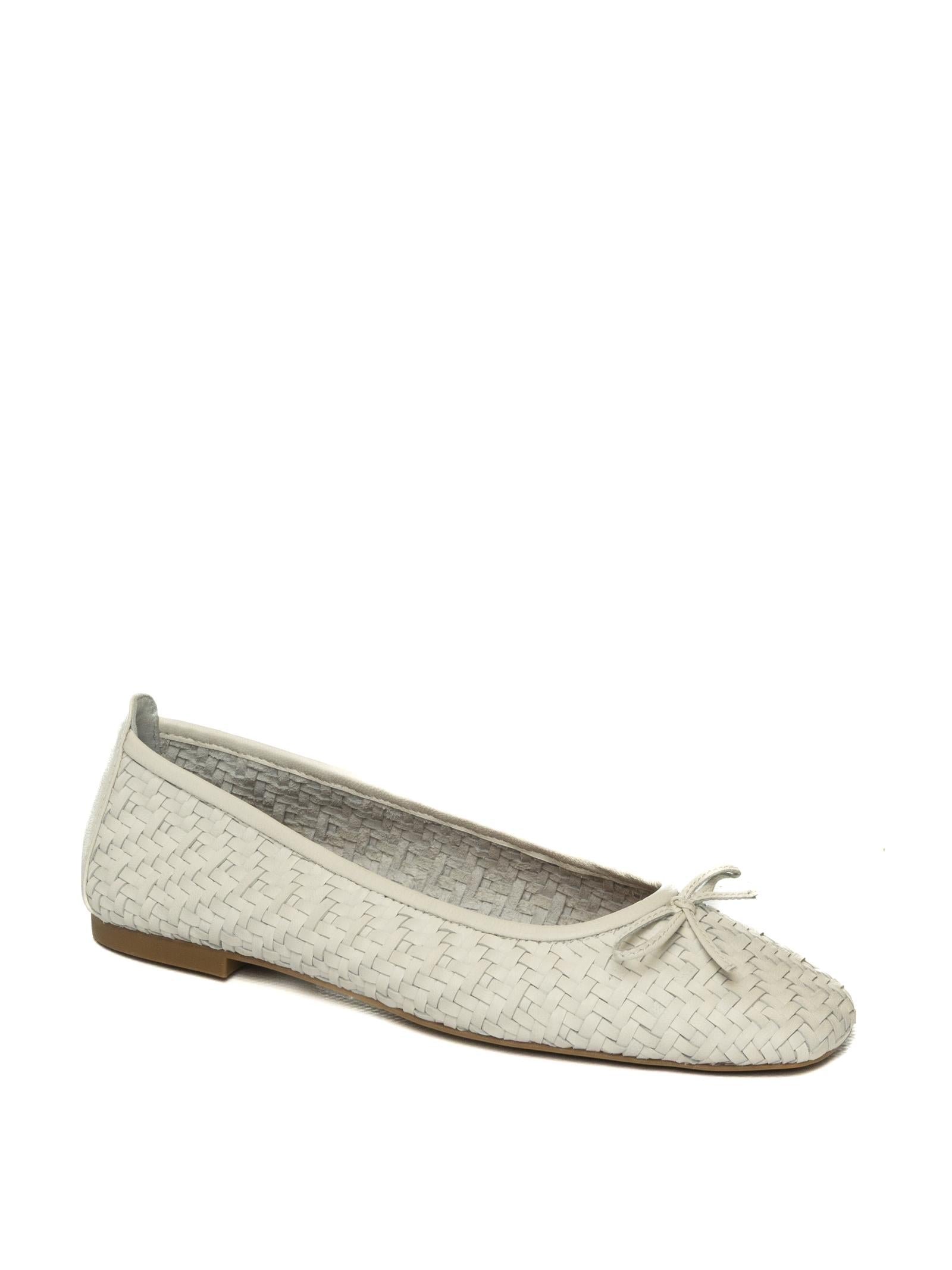 UNISA Ballerina intrecciata bianco BIENZA PELLE INTR-WHITE