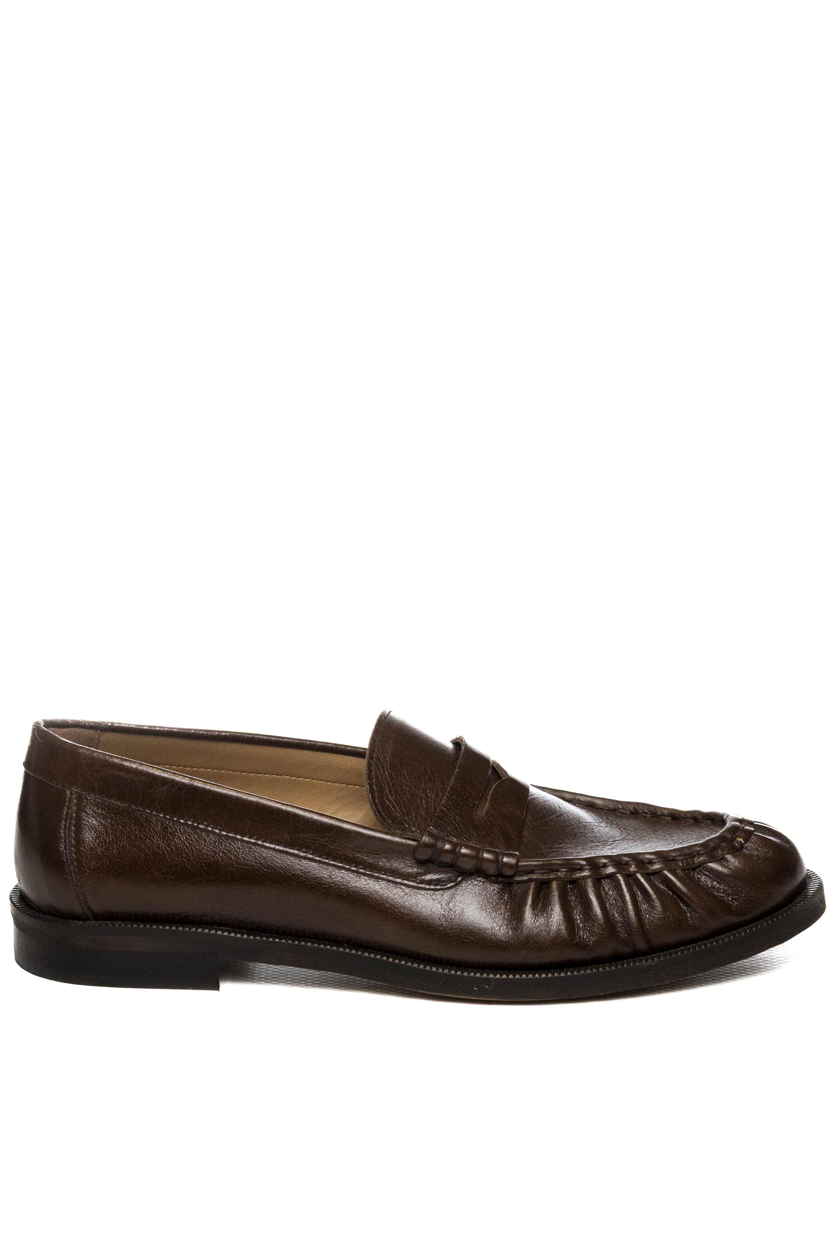 GISEL MOIRE mocassino pelle marrone MADD VIT-MARRONE