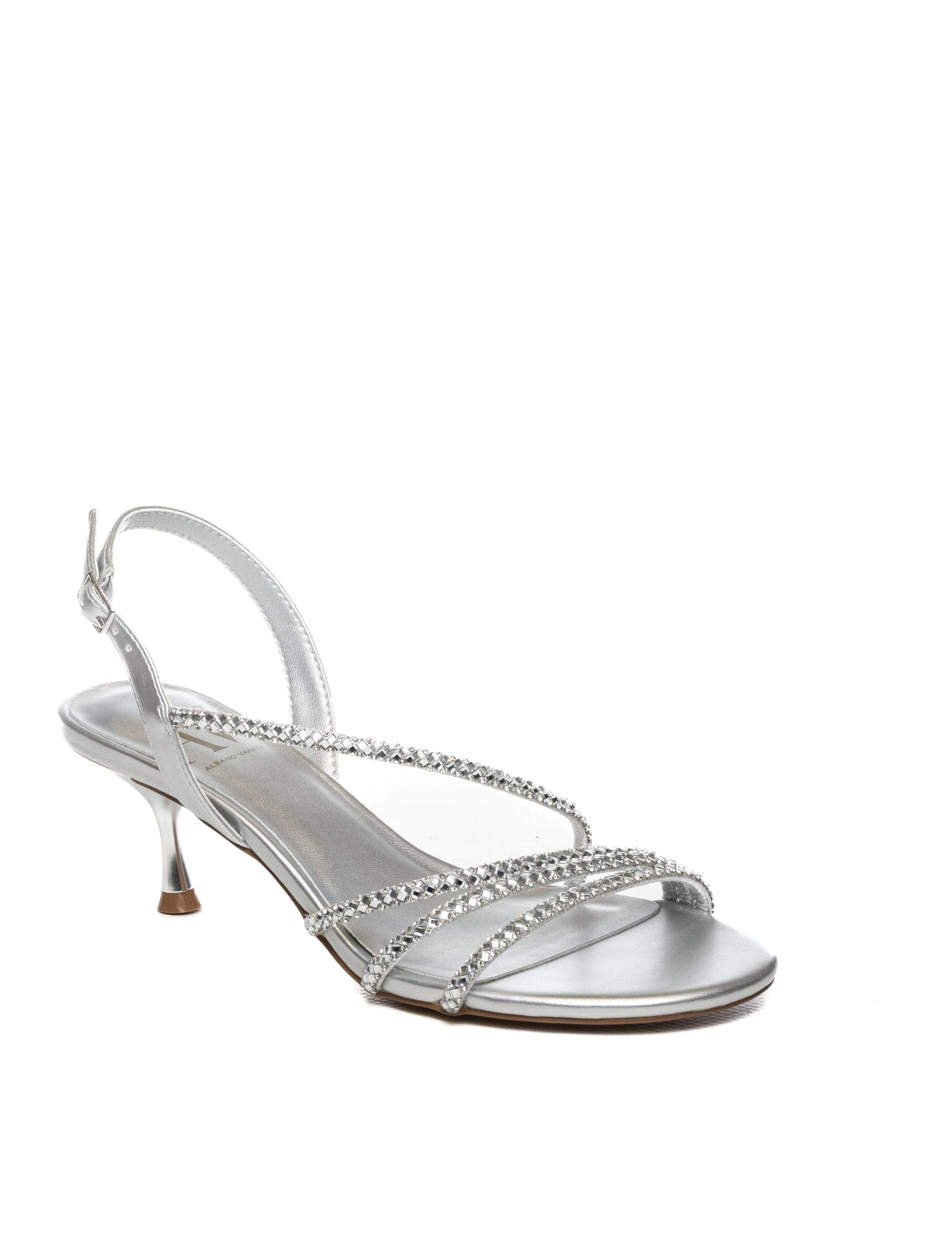 ALBANO VANITY Sandalo strass argento 7036 STRASS-ARGENTO