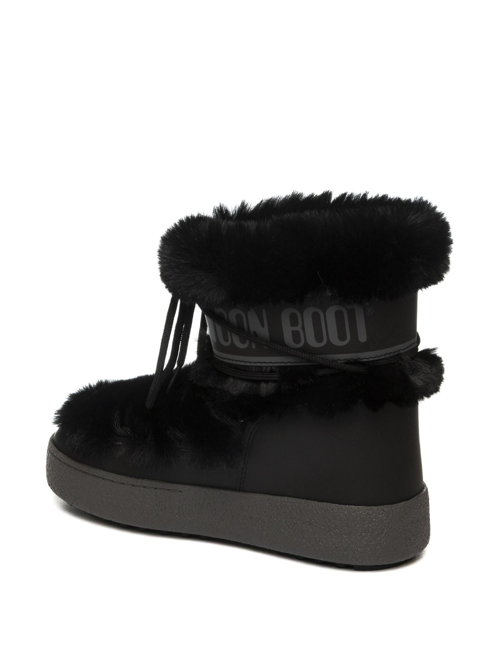 MOON BOOT Doposci icon l track fur nero 2450130 LTRACKFUR-N001