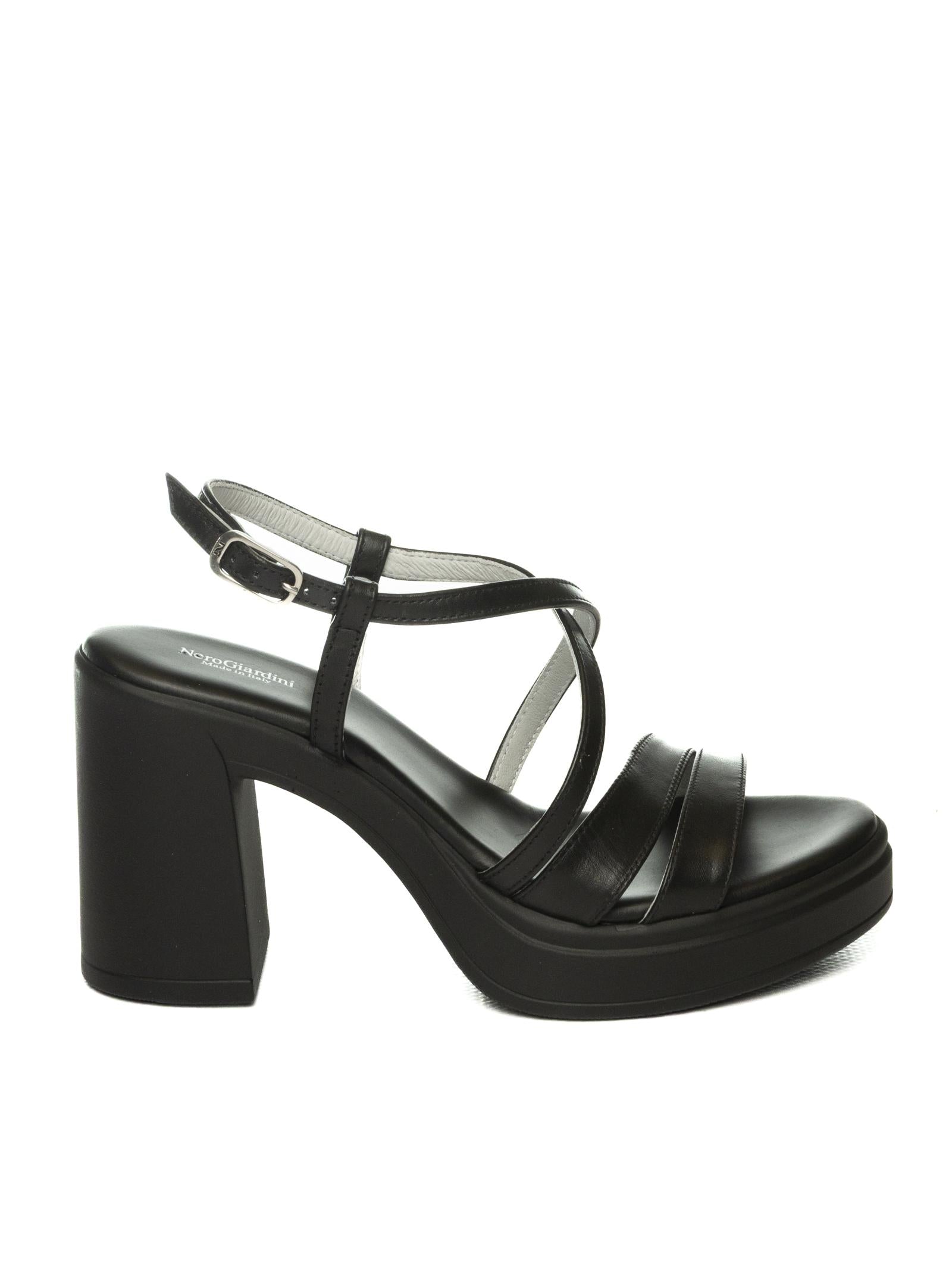 NERO GIARDINI Sandalo pelle nero 513660 BAROLO-NERO
