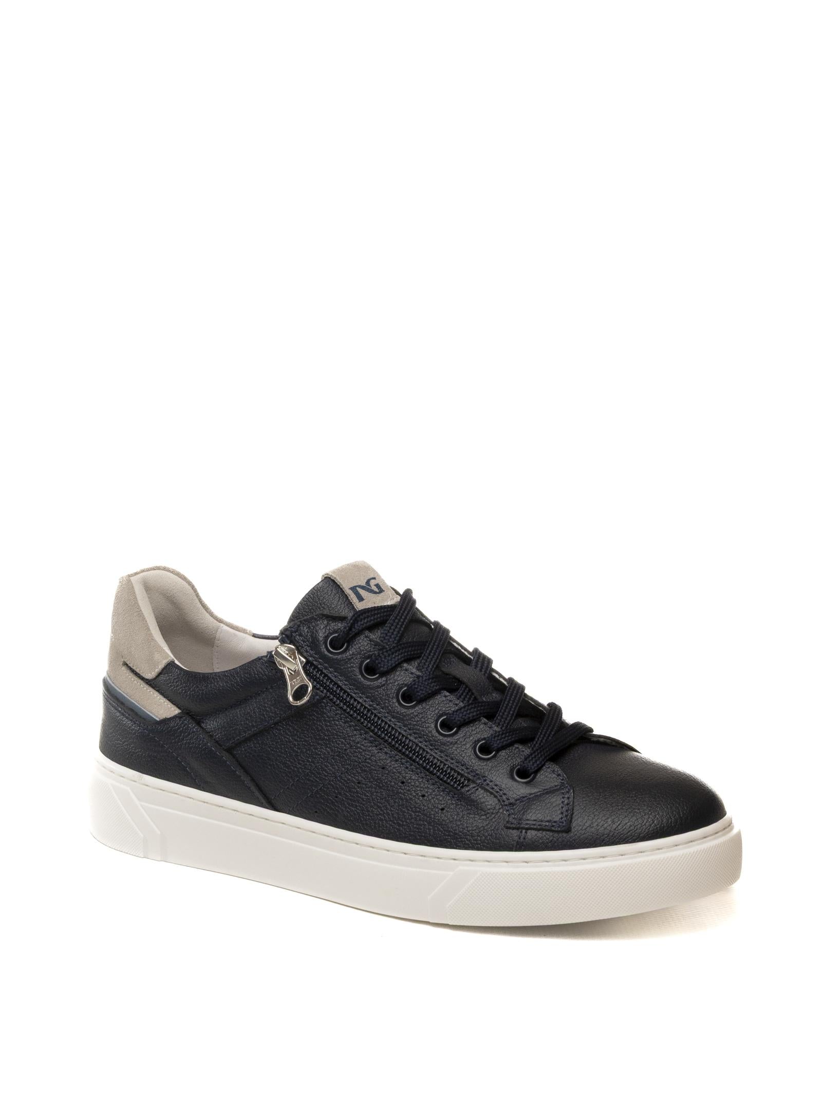 NERO GIARDINI Sneaker pelle blu E601130 DOLLARINO-BLU