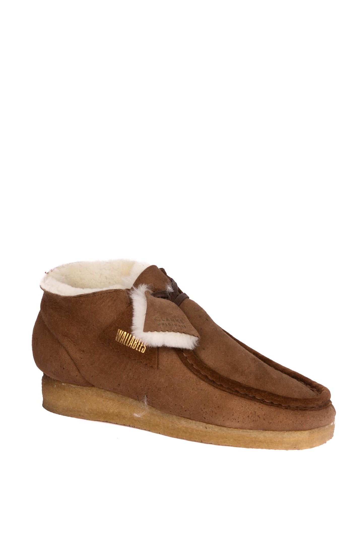 CLARKS ORIGINAL Stringata wallabee boot cuoio 26162498 WALLABEE BOOT-TAN