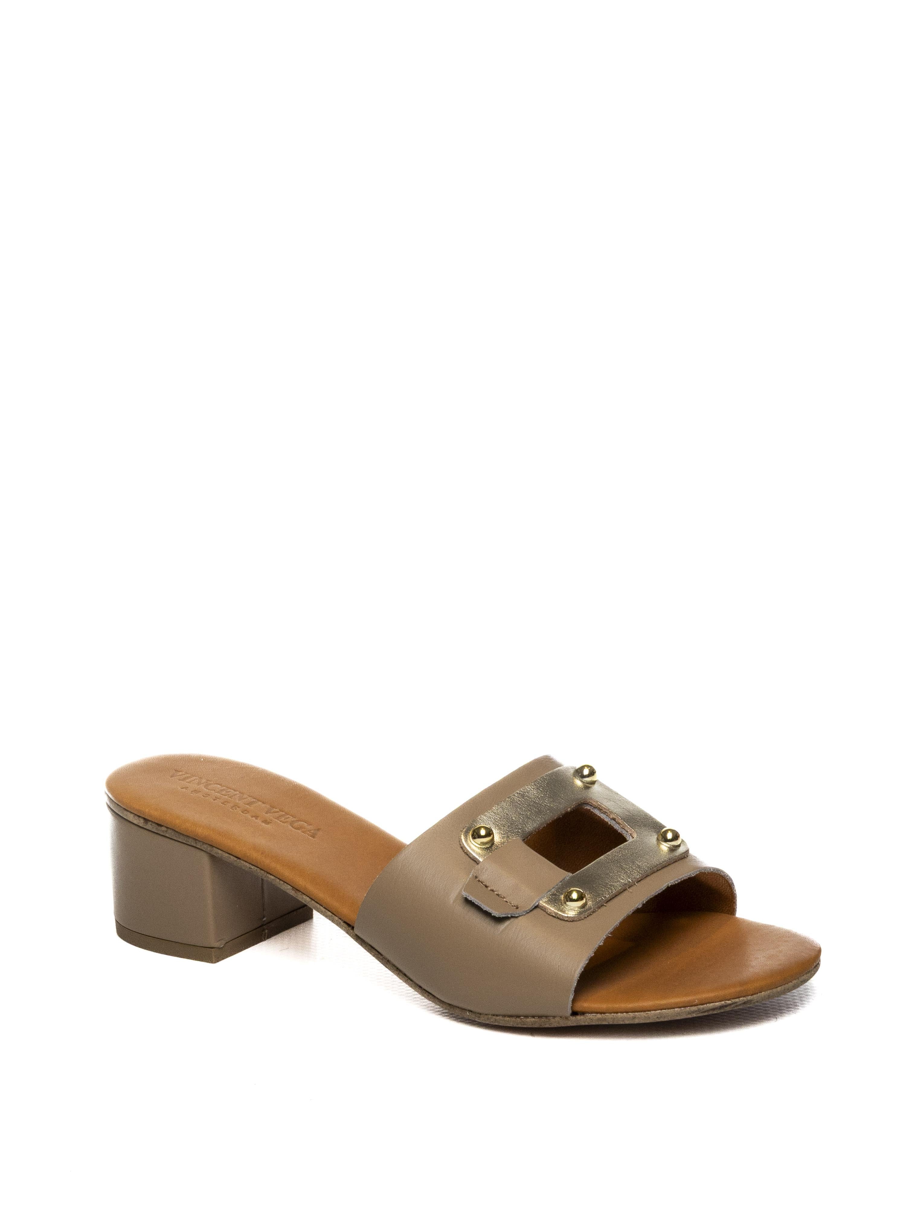 VINCENT VEGA Sandalo pelle taupe CUTTER VIT-TAUPE