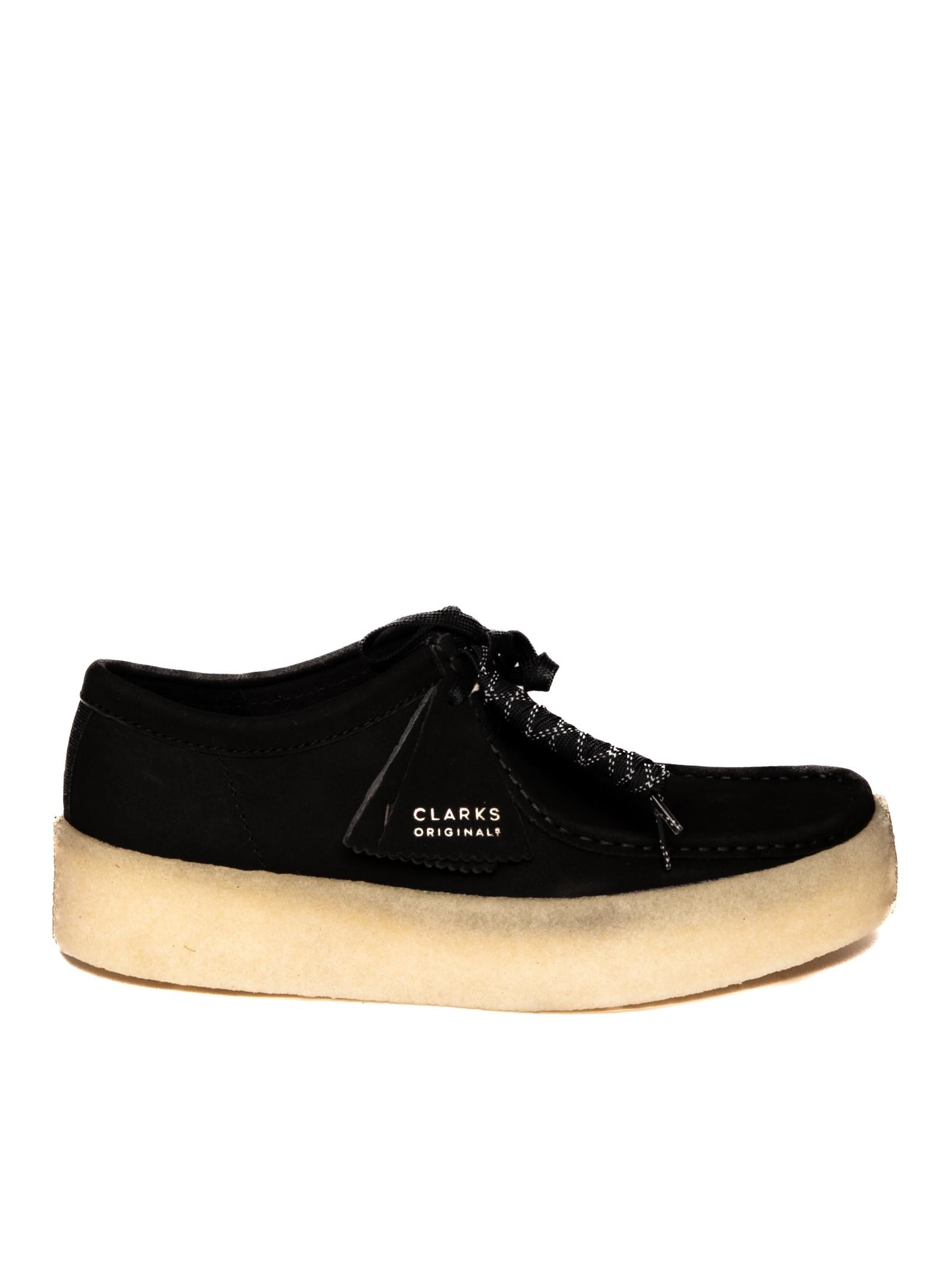 CLARKS ORIGINAL derby wallabee cup nero <BR/> WALLABEE CUP CAM-BLACK