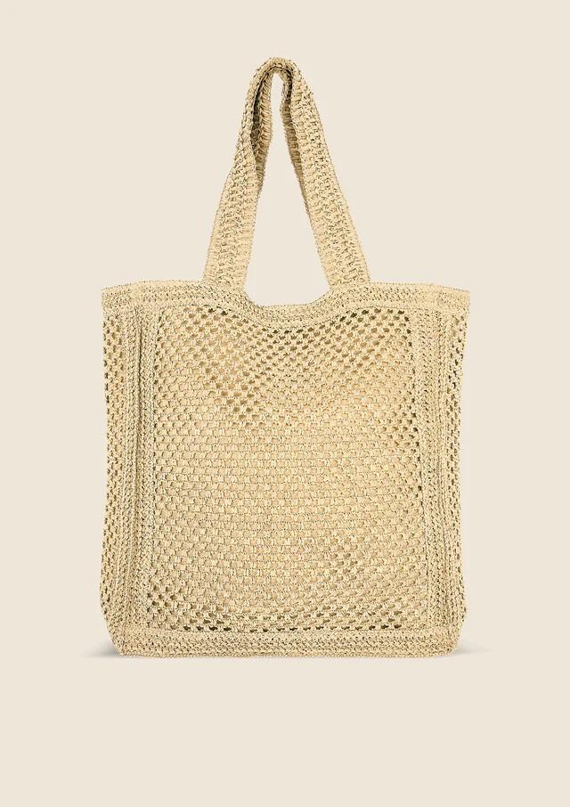 ME FUI borsa da mare rafia marrone chiaro A076LB RAFIA-L.BROWN