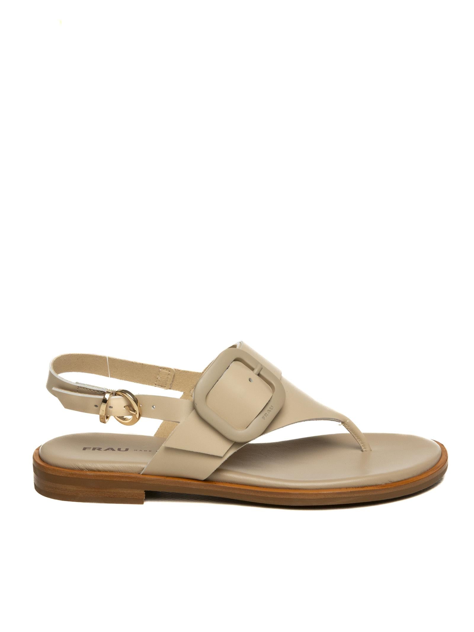 FRAU Sandalo infradito pelle off white 85M5 LONDON OYSTER