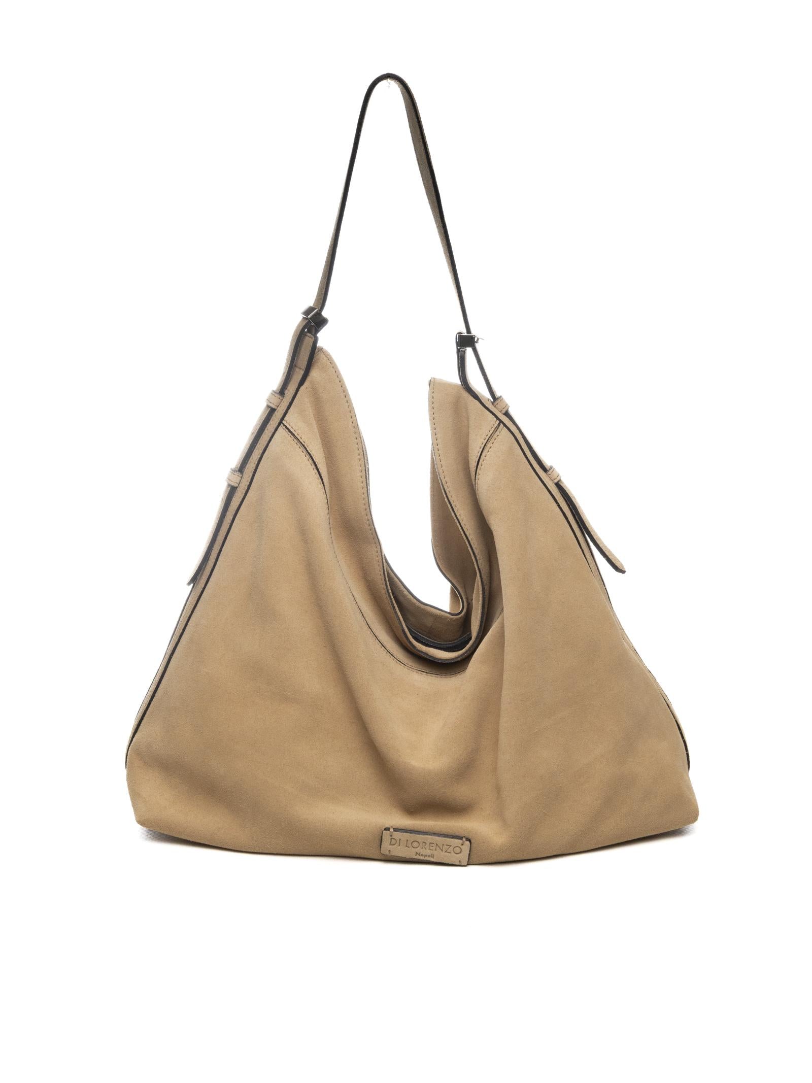 DI LORENZO borsa a spalla manuela beige MANUELA CAMOSCIO-DESERTO