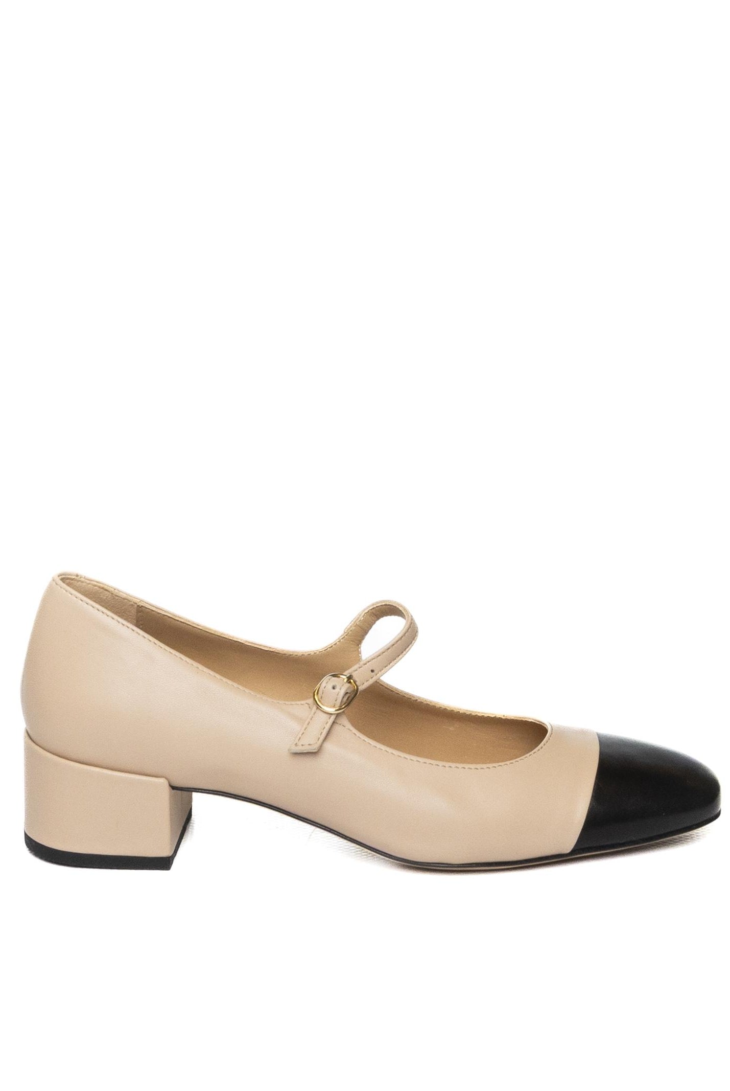 FRANCO RUSSO Décolleté pelle nude/nero R1111 NAPPA-NERO/NUDE