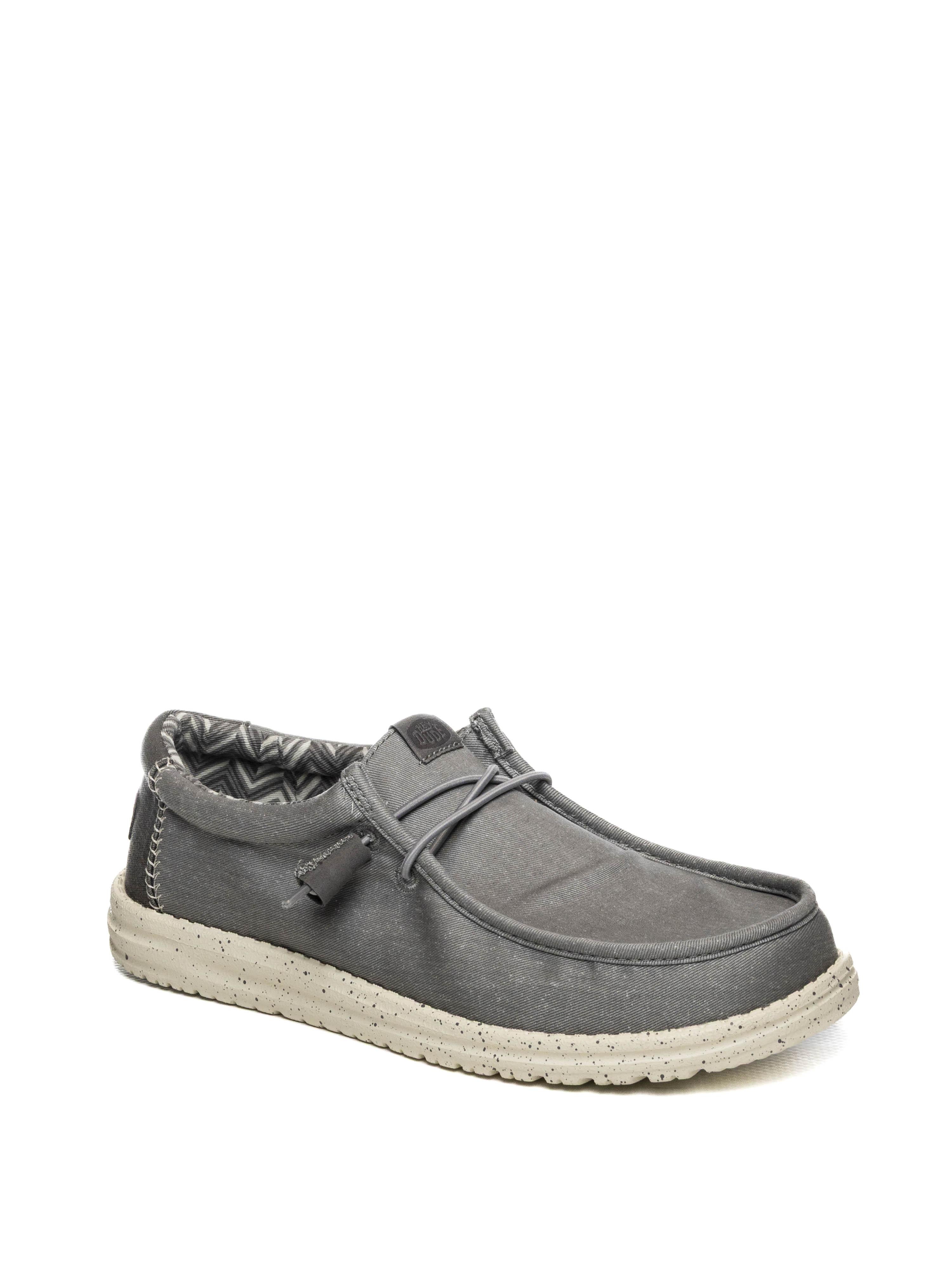 HEY DUDE Slip on wally stretch canvas grigio 40700 WALLY STRETCH CANVAS-1XA