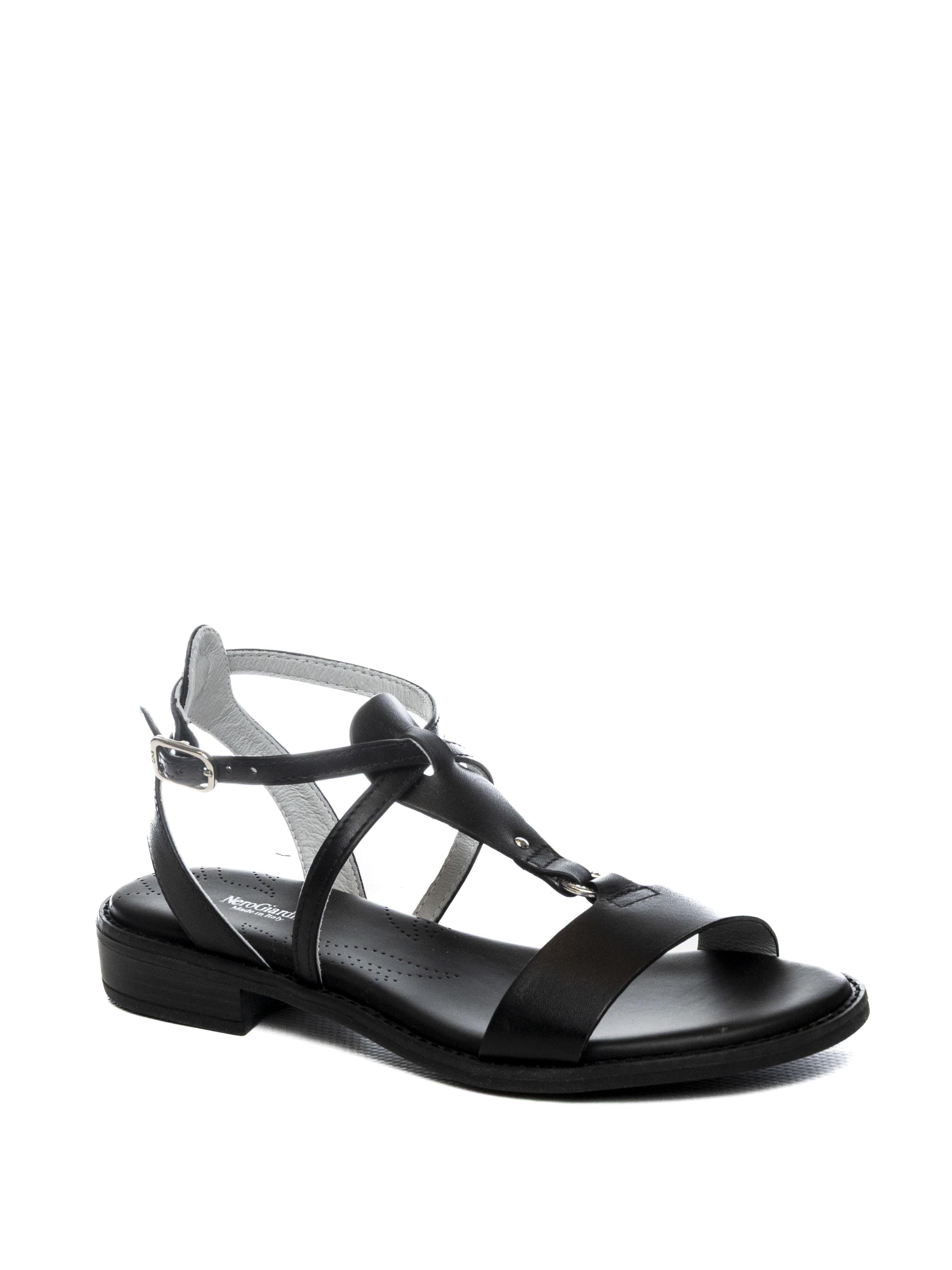 NERO GIARDINI Sandalo pelle nero E615895 TAMIGI-NERO