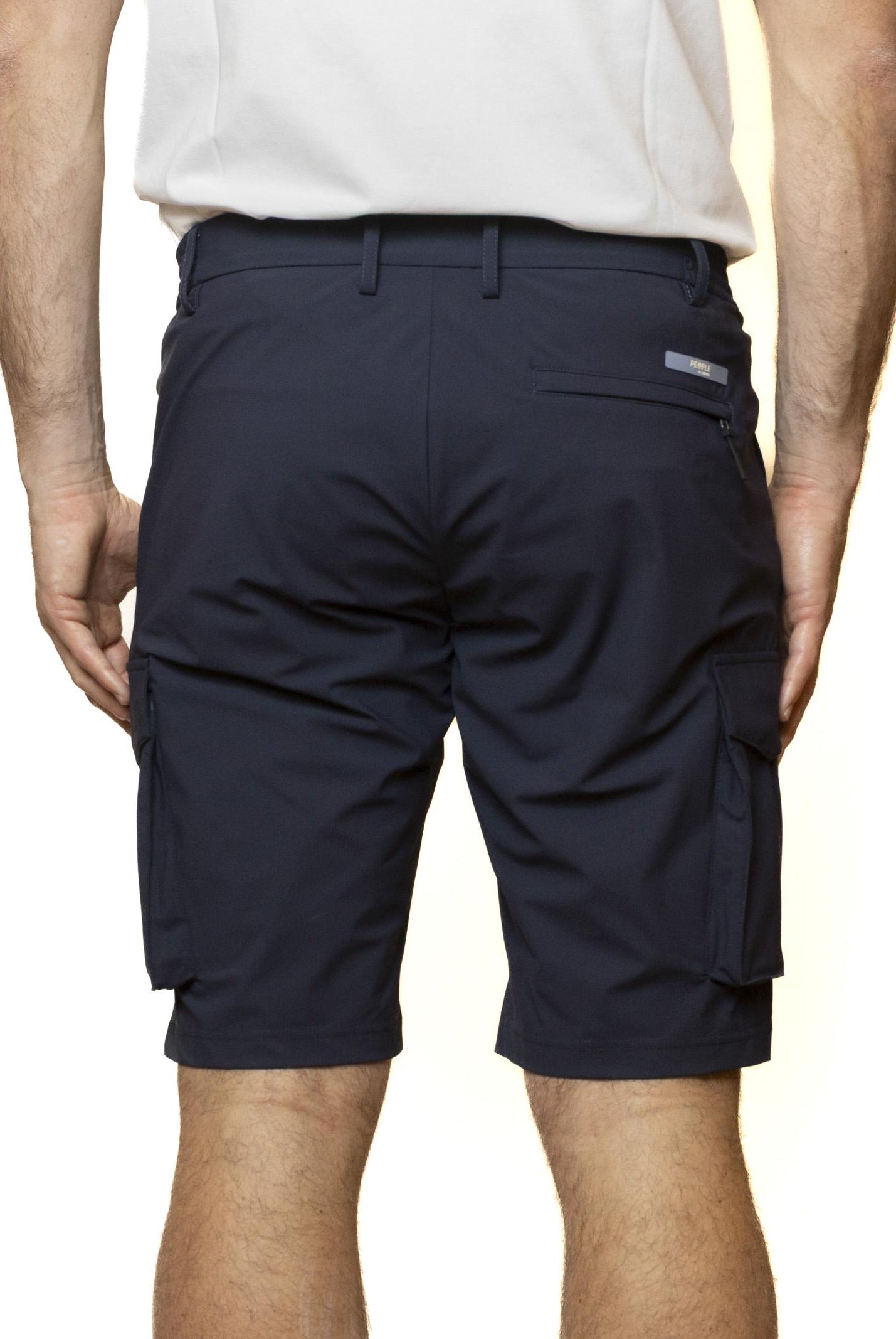 PEOPLE OF SHIBUYA bermuda cotone blu OMONO PM950-790