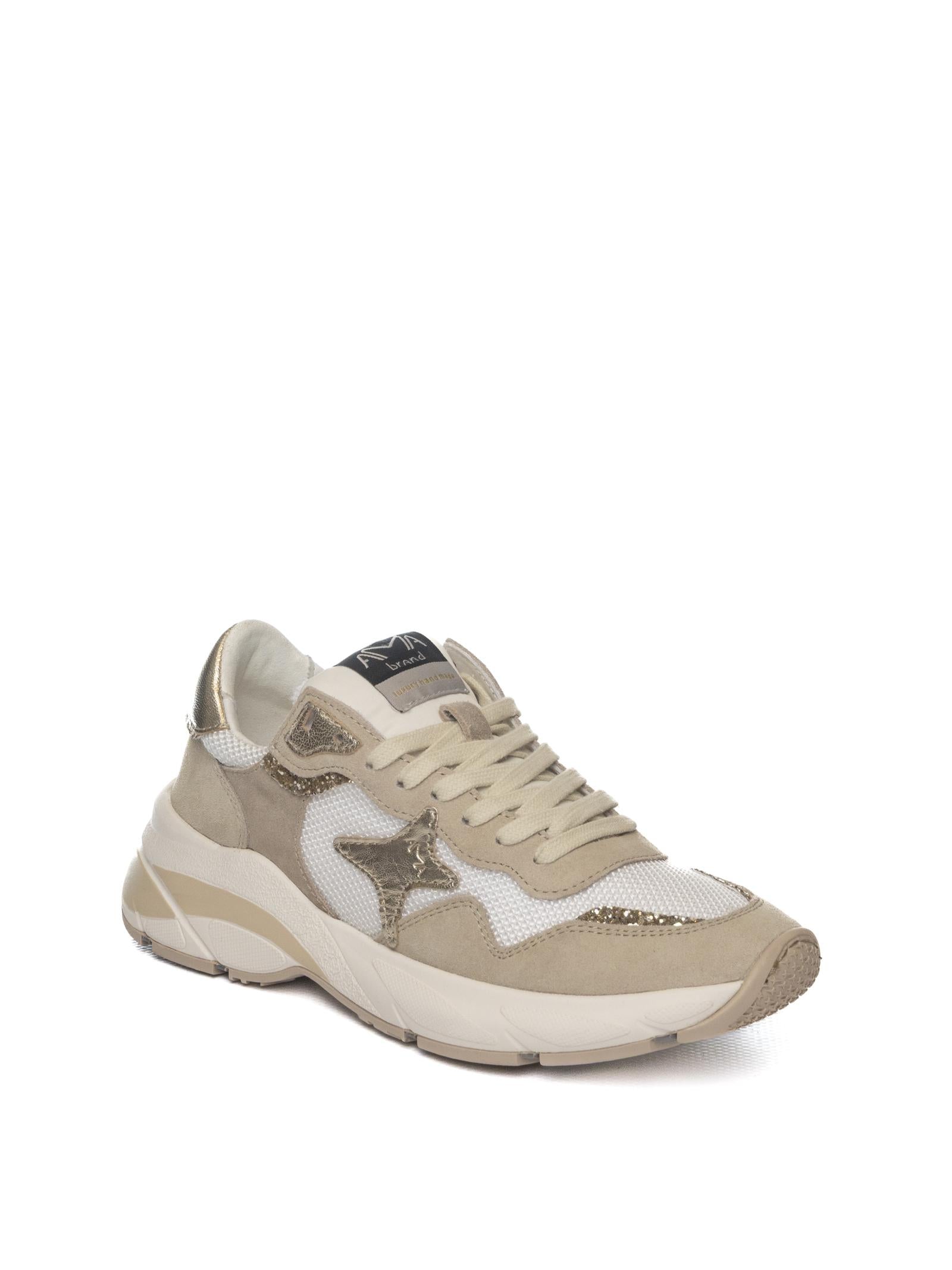 AMA BRAND DELUXE Sneaker moon bianco/oro 4166 MOON-BIA/ORO