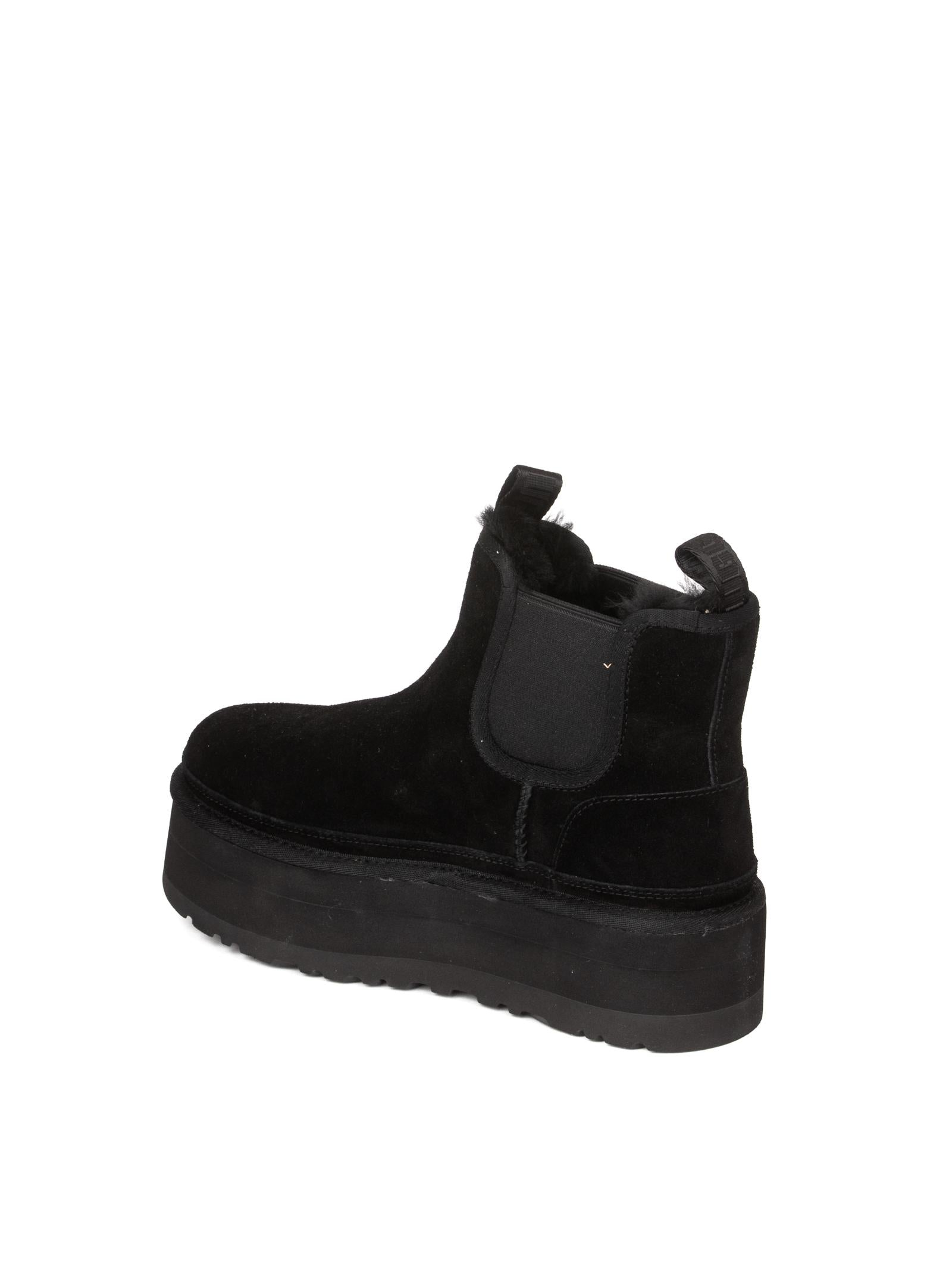 UGG stivale chelsea neumel nero<BR/> NEUMELPLATFORMCHELSEA MONTONE-BLK