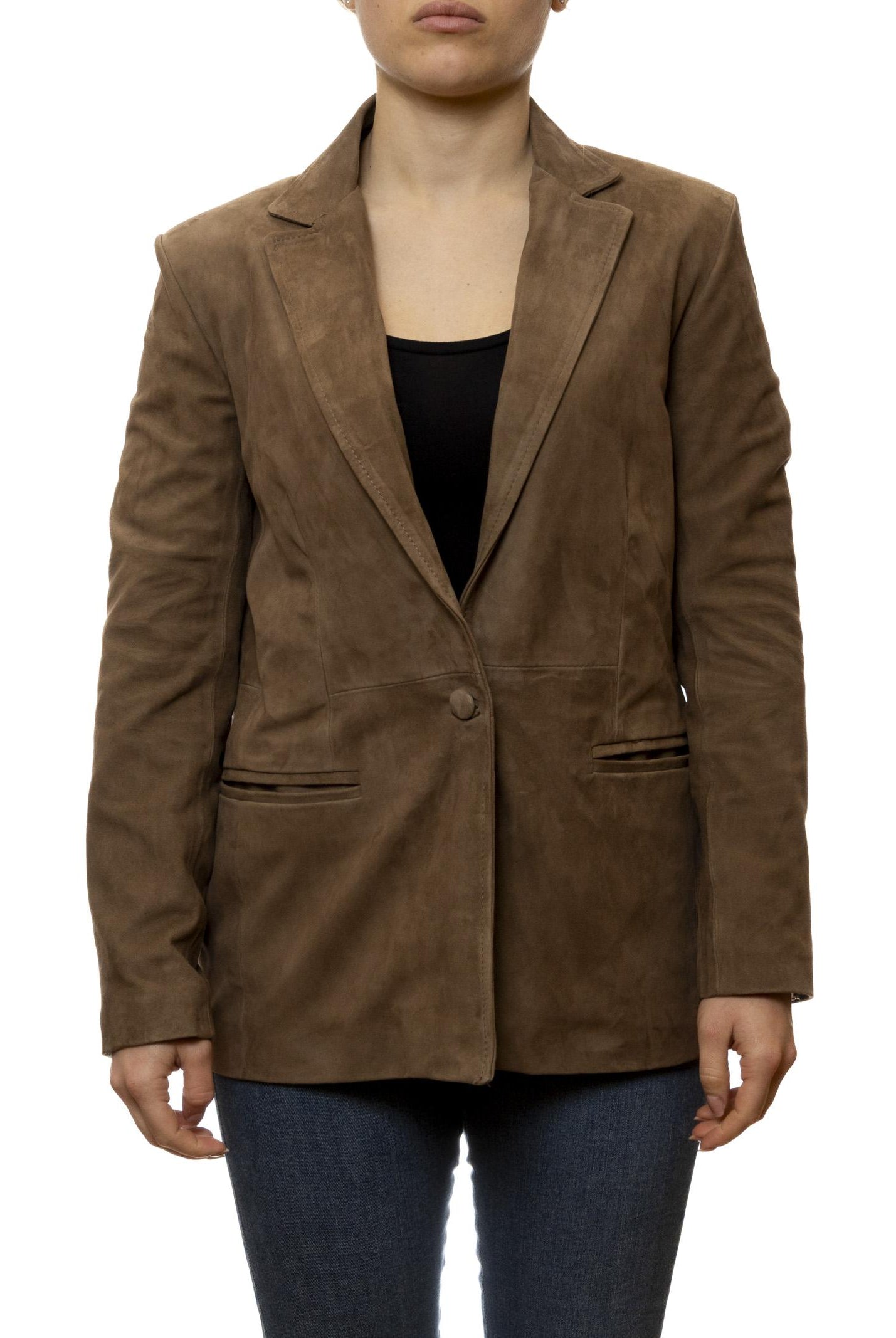 PK BY PASKAL blazer camoscio tortora 126 CAM-TORTORA