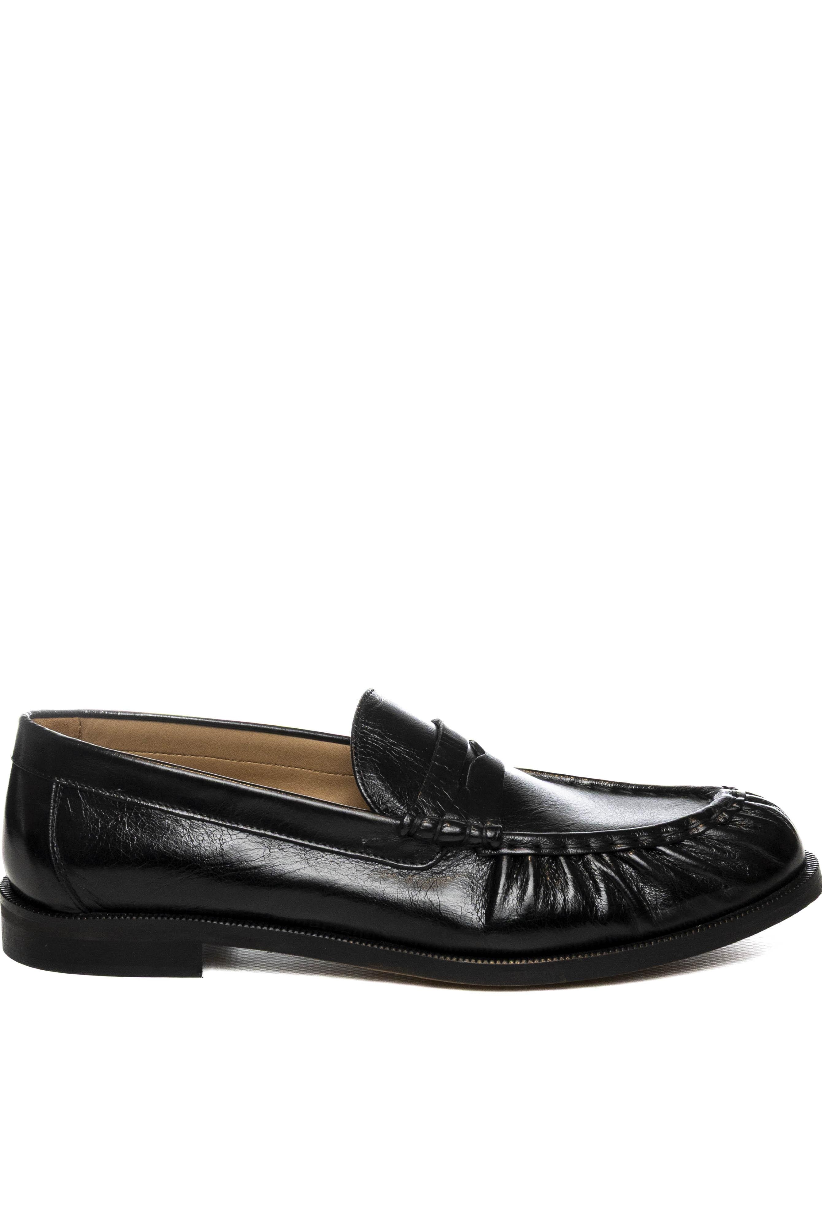 GISEL MOIRE mocassino pelle nero MADD VIT-NERO