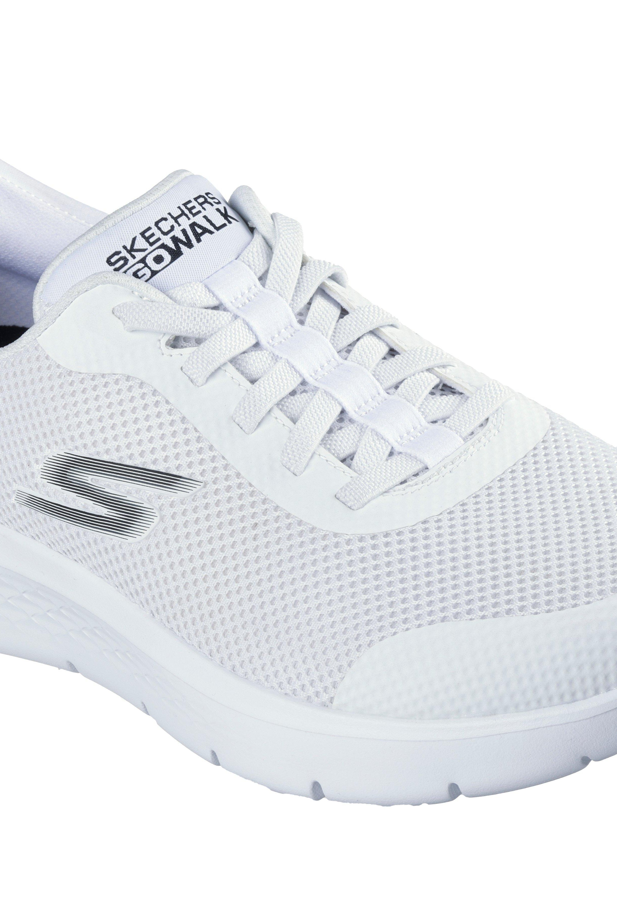 SKECHERS Sneaker go walk flex slip ins bianco 216324 GO WALK FLEX-WHT