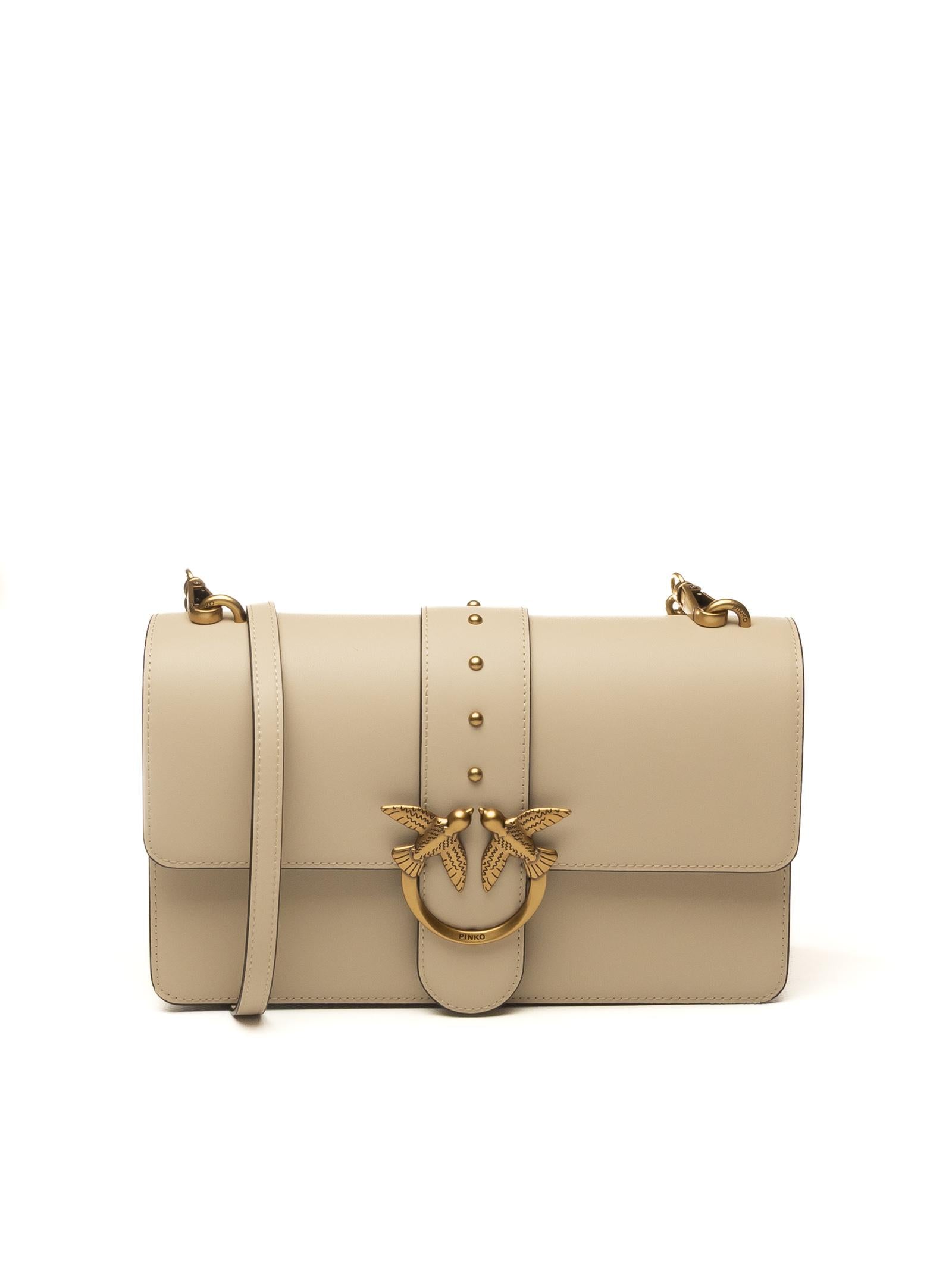 PINKO borsa a spalla love one classic beige/oro 105857-A0F1 LOVE ONE CLASSIC-C50Q