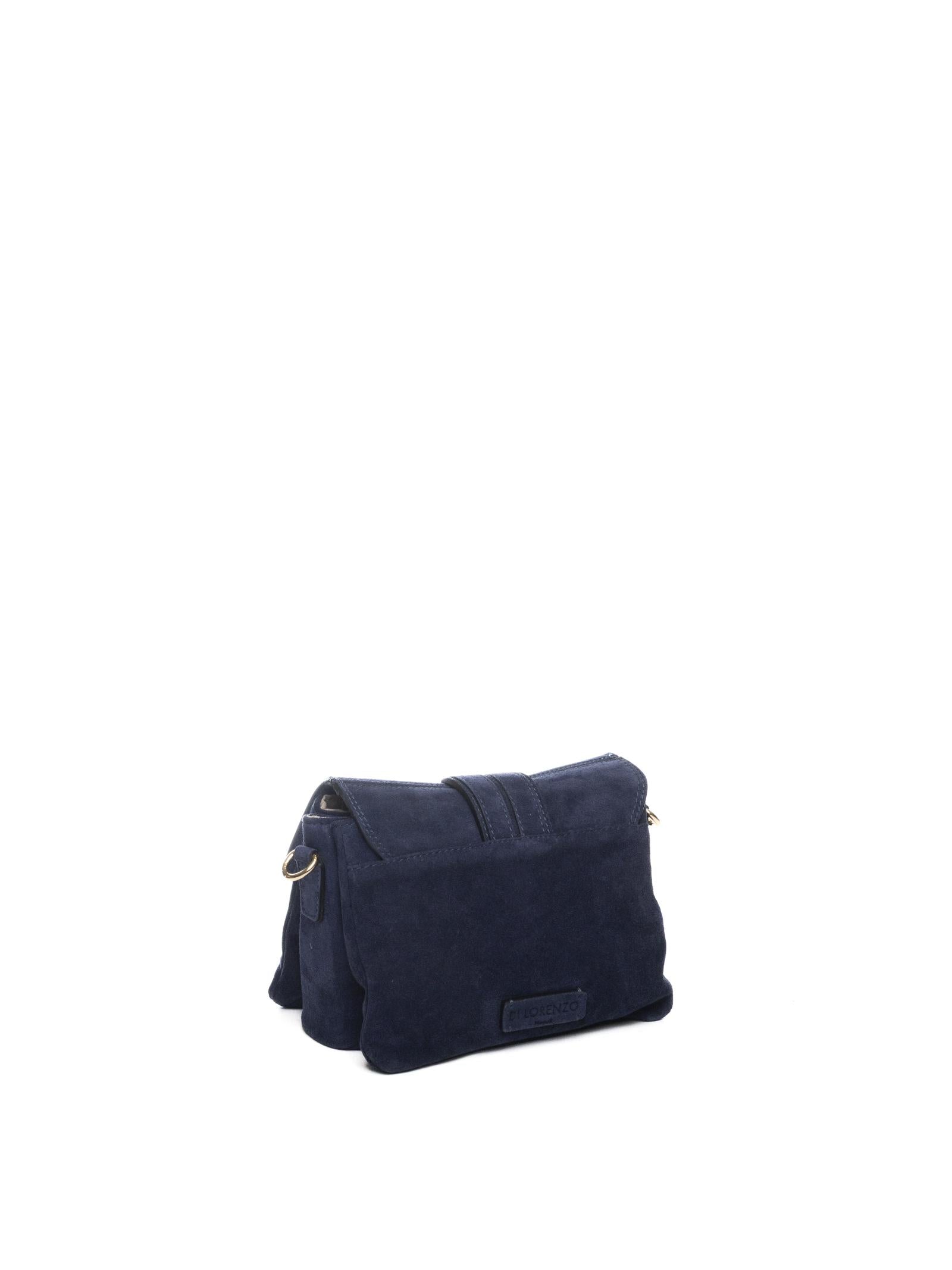 DI LORENZO borsa a spalla sabrina blu SABRINA CAMOSCIO-BLU