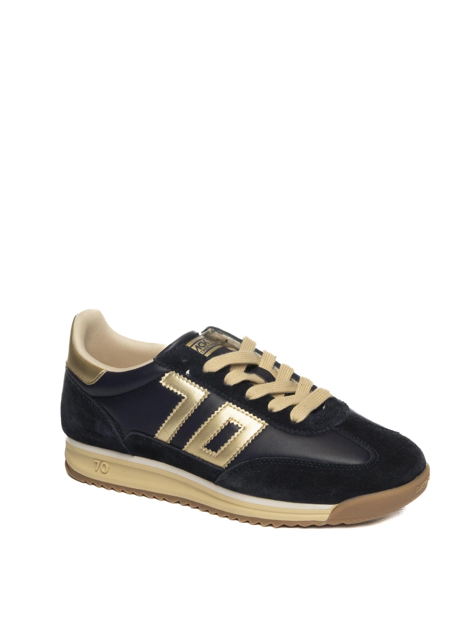 BACK 70 Sneaker jogger blu JOGGER PELLE.N03-NAVY