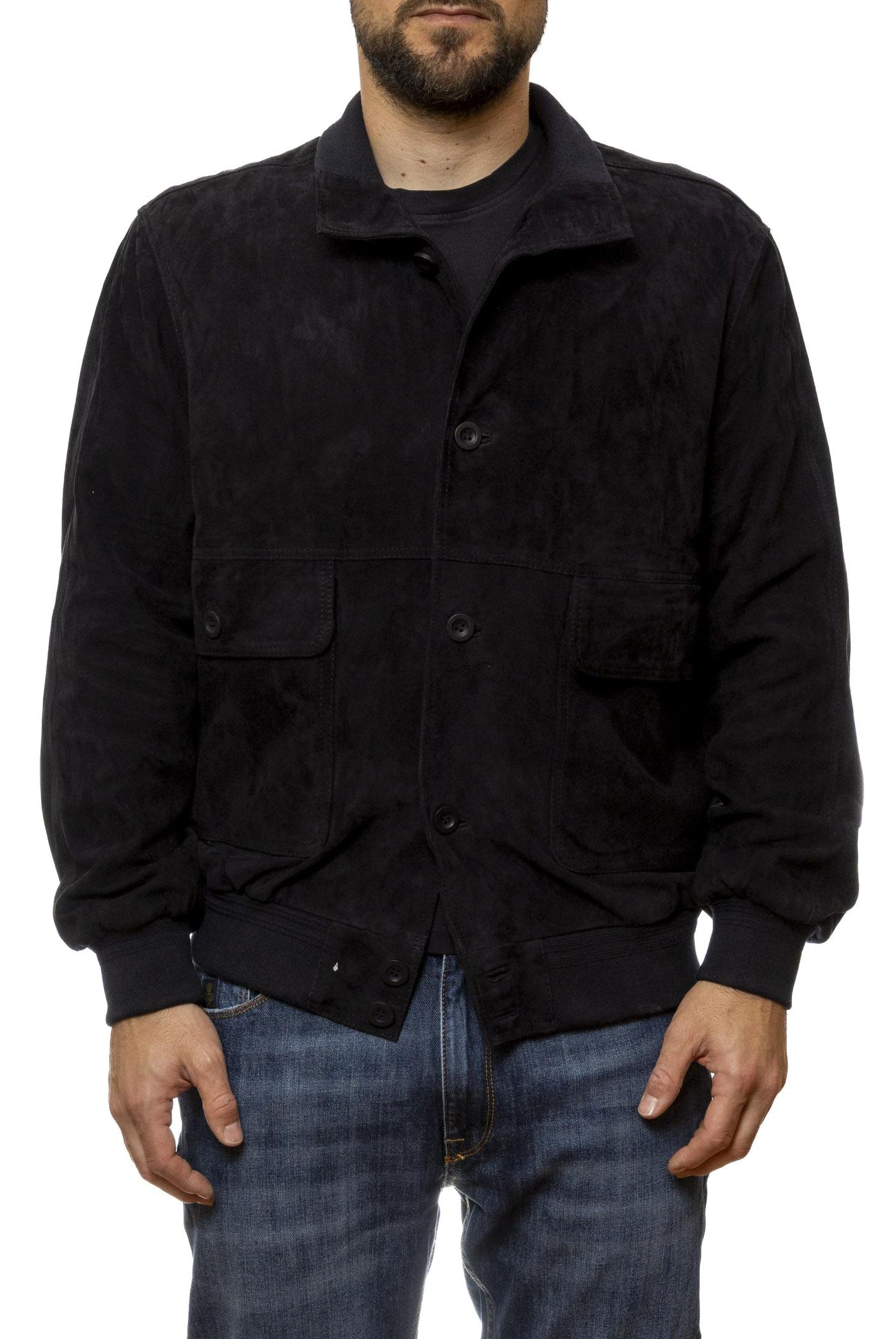 PK BY PASKAL giubbino camoscio blu 004 CAM-BLU